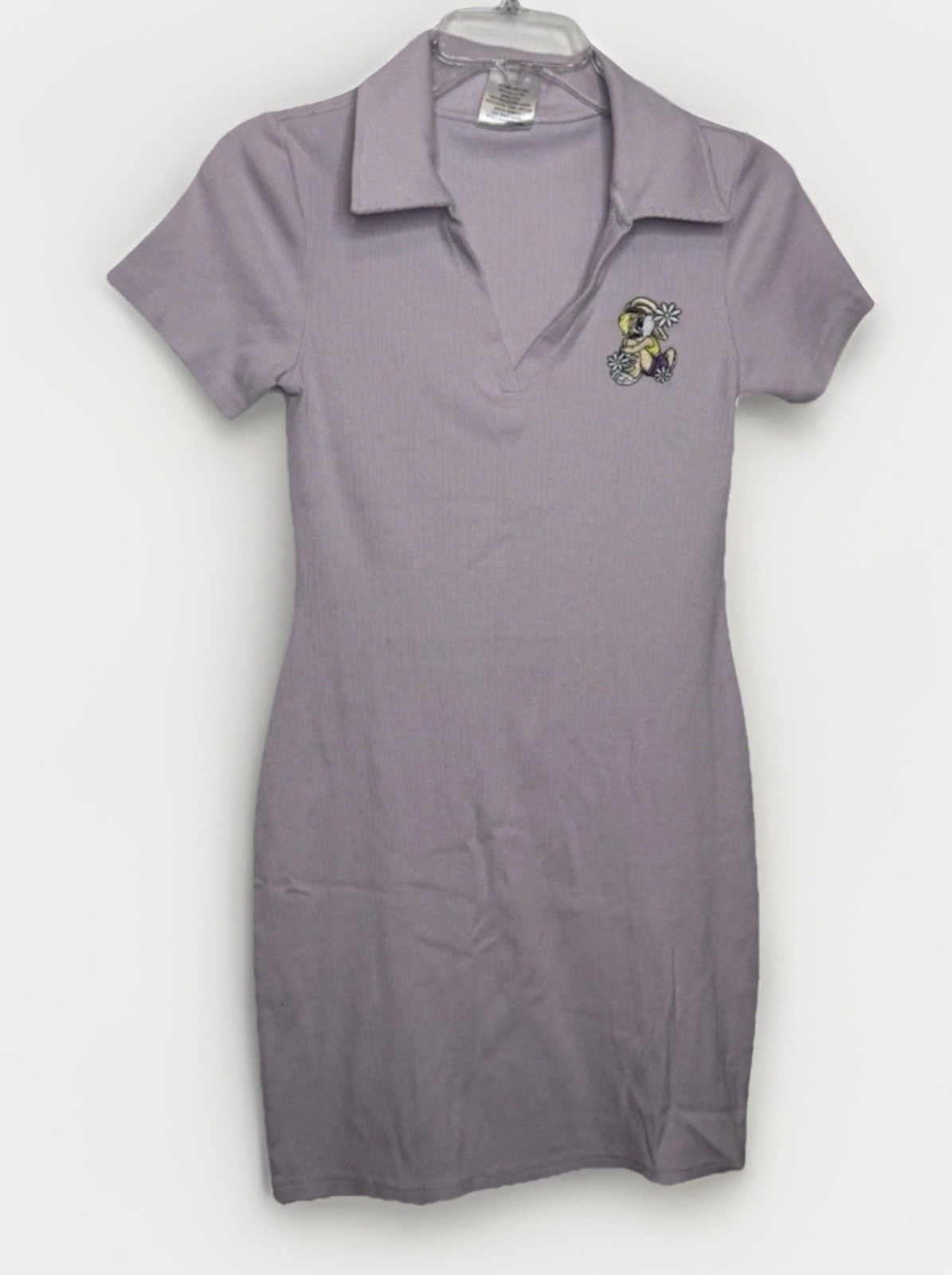 Lola Bunny Looney Tunes Cartoon Lavender Purple Polo Dress Size Small Cute