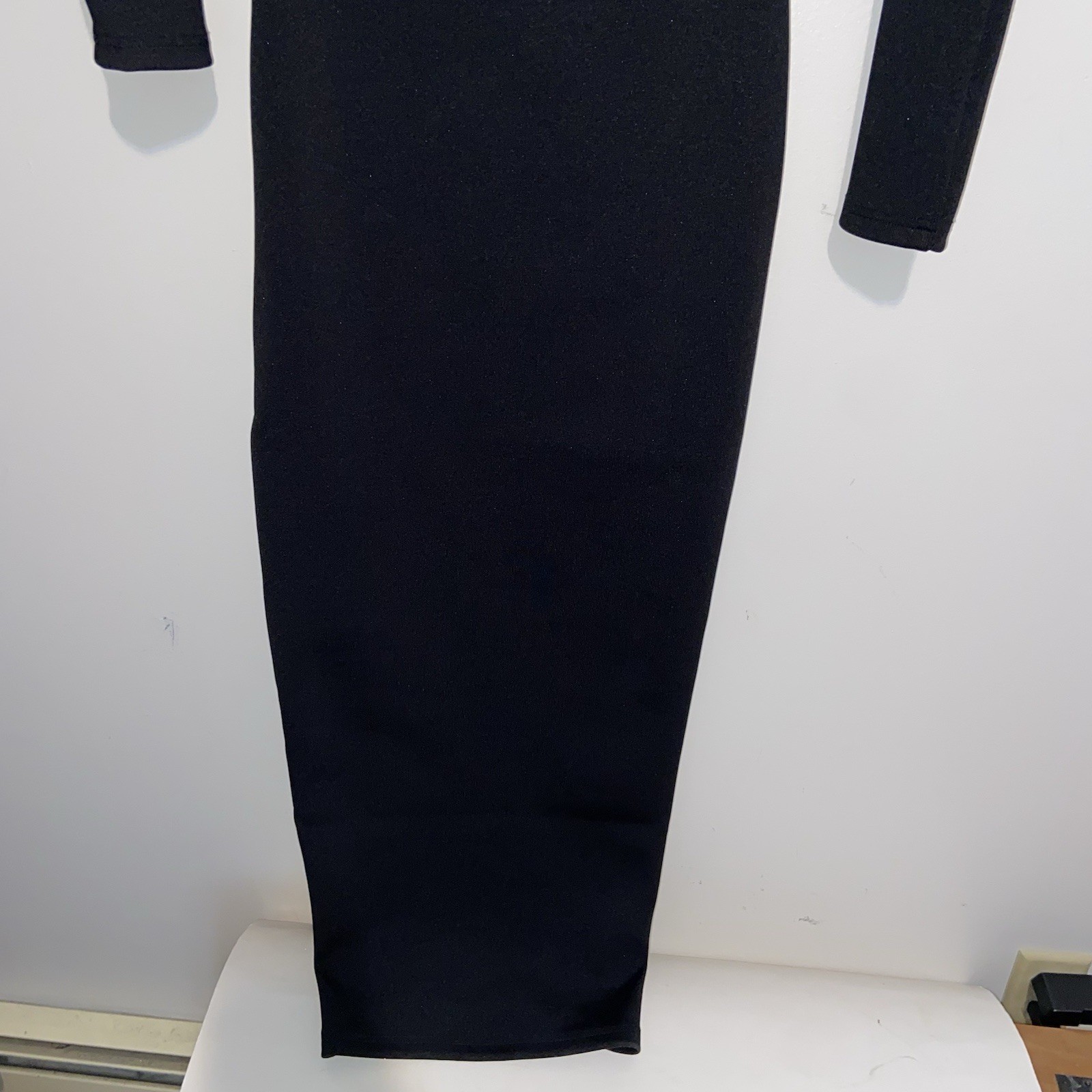 Bella Barnett Dress Womens Small Black Bodycon Bandage Cocktail Party 3D Flower