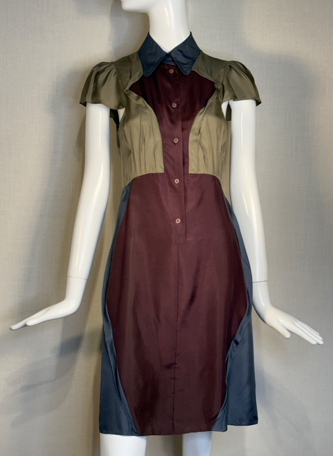 Carven 2013 Featherweight SILK Habotai Dress SIZE FR38 US6, Spring Summer Runway
