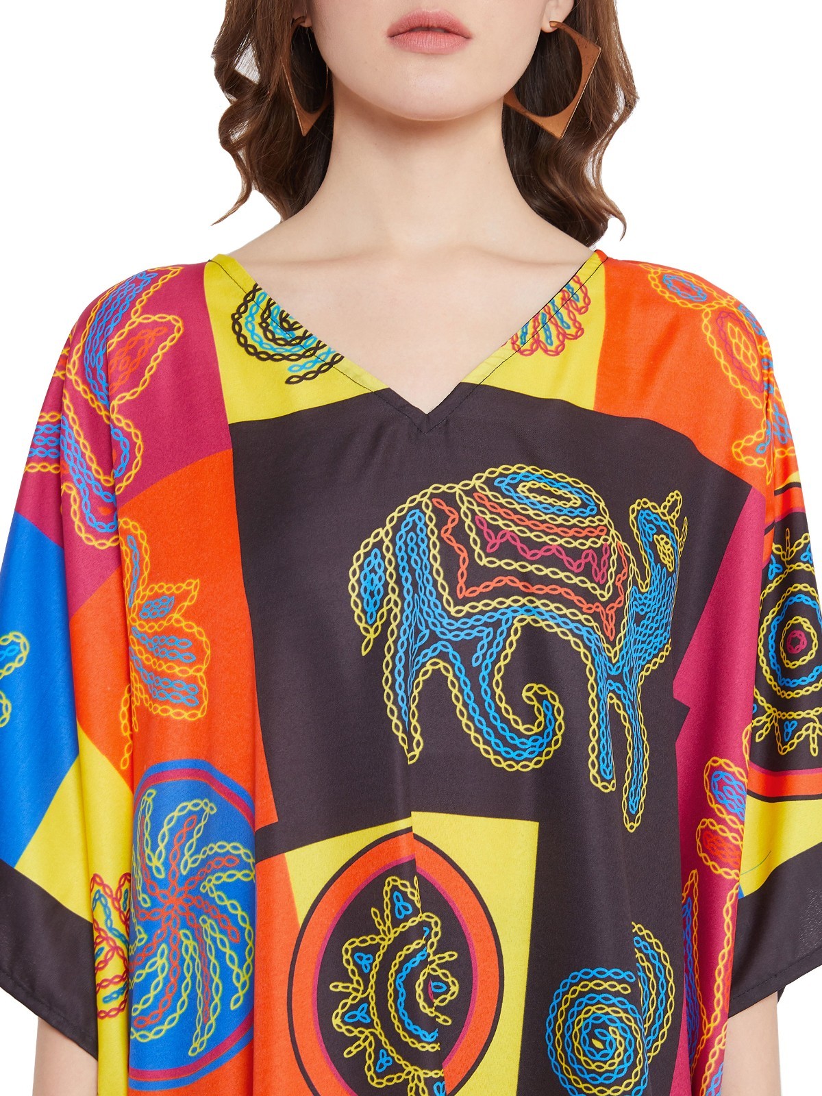 Women Plus Size Kimono Sleeves Kaftan Boho Loose Long Maxi Dress Beach Cover Up
