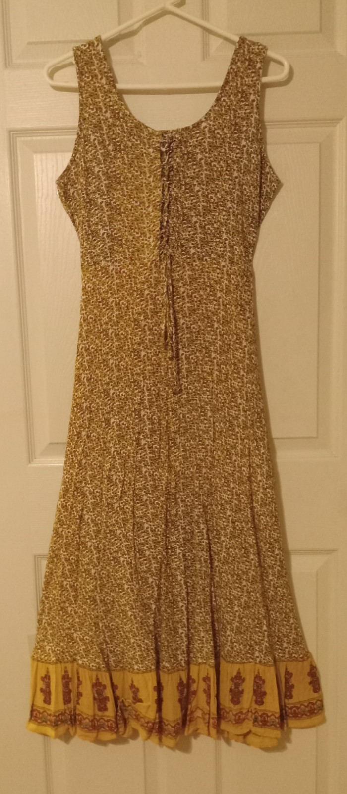J Gee Womens Medium Floral Sleeveless Rayon Maxi Flowy Boho Summer Dress