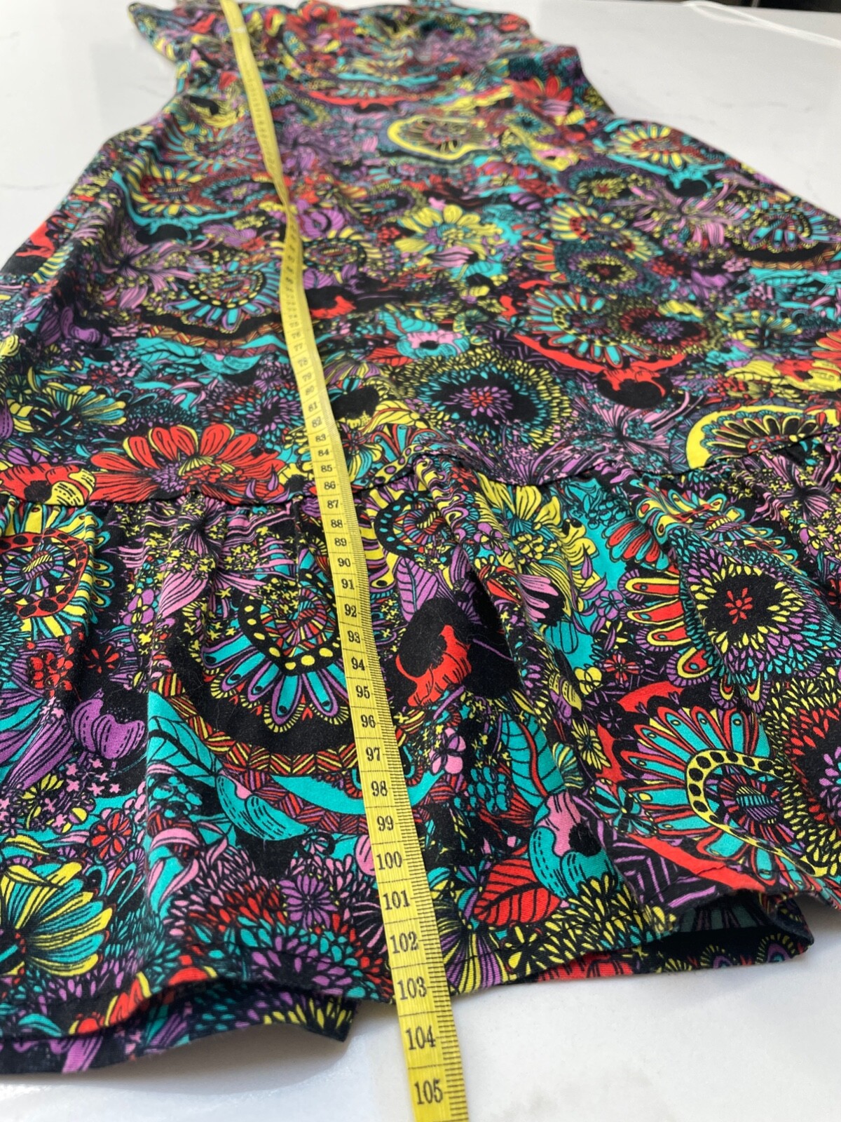 Nooworks California USA Multicoloured Sun Dress Retro Style Fabric