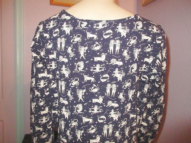 Vtg Mata Celestial Astrology Signs Dress Size L Horoscope Cosmic Astral Lunar