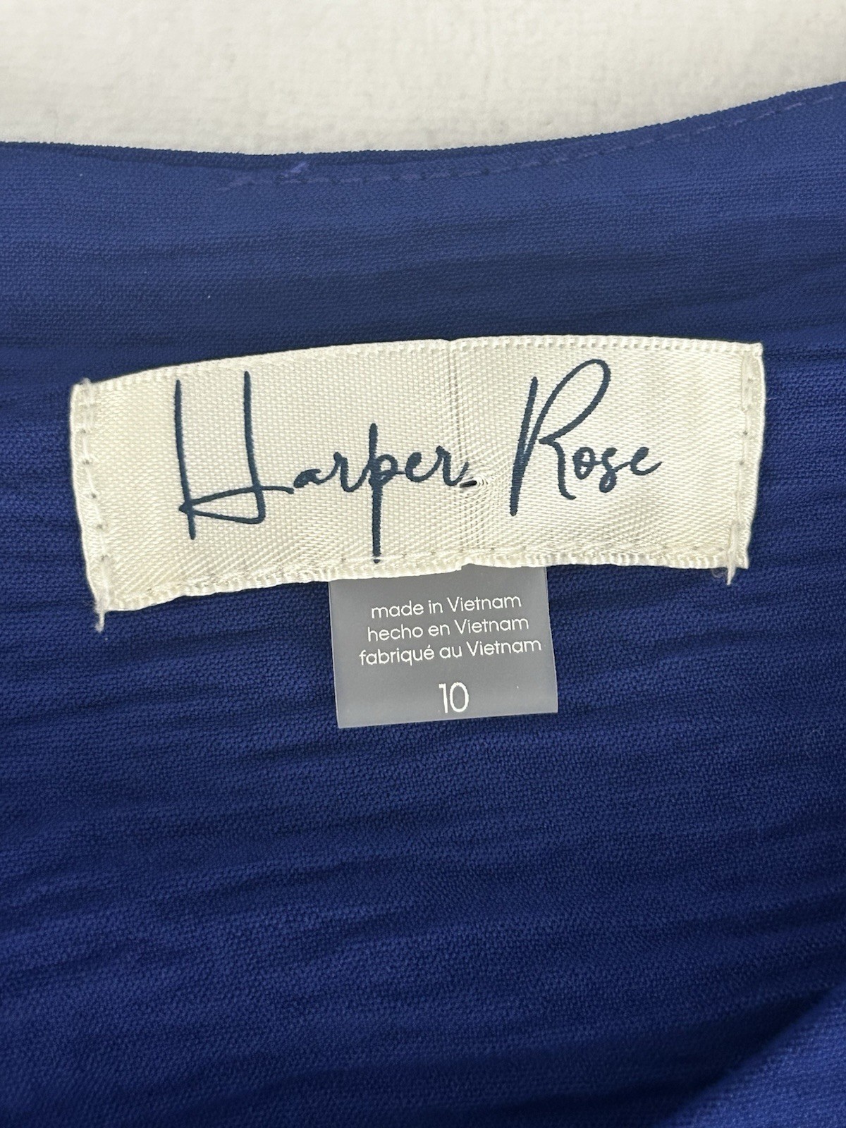 Harper Rose Ultramarine Balloon Sleeve Shift Dress Back Zipper Women’s 10