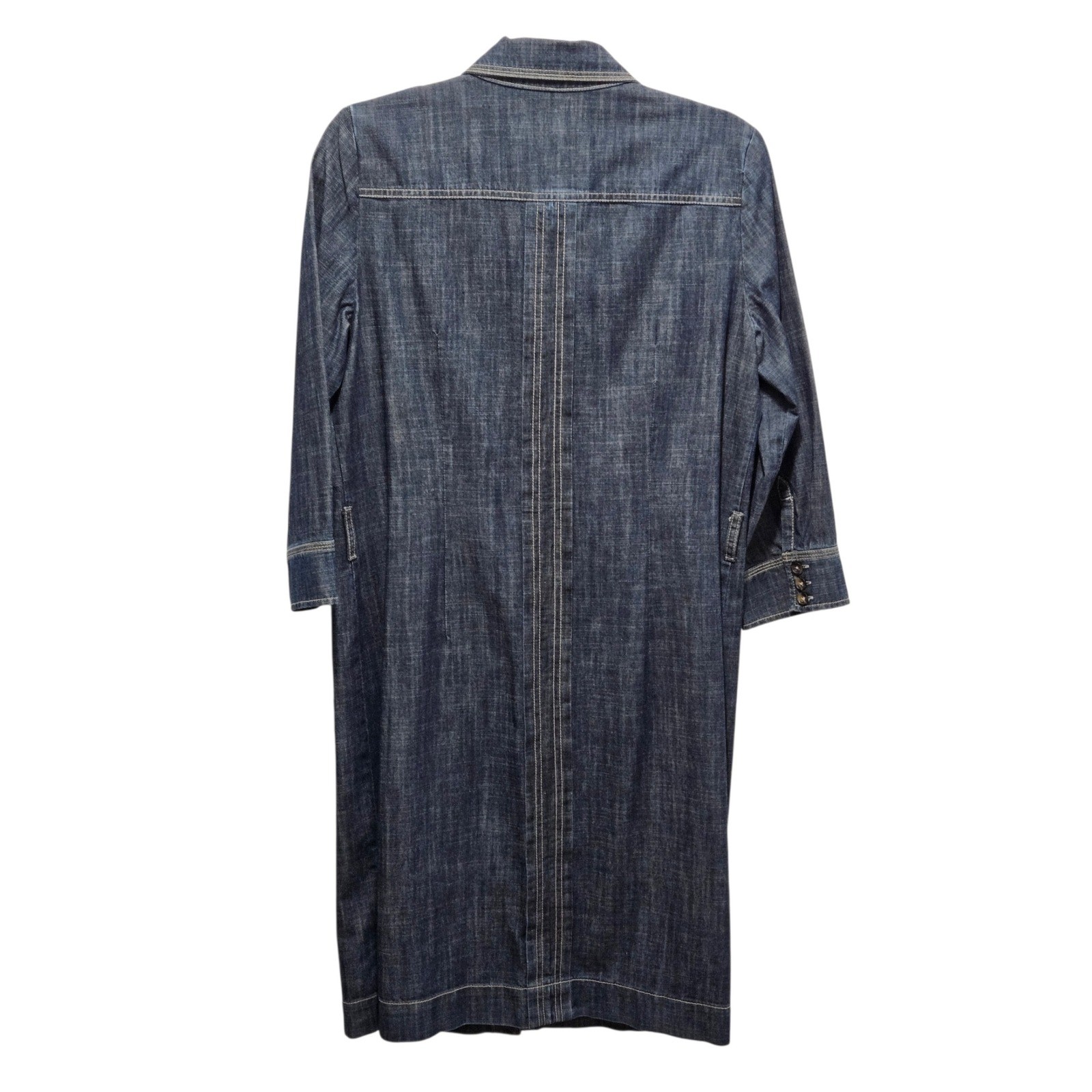 Vintage Forth & Towne Edition GAP Denim Shirt Dress Blue Cotton Belted Midi