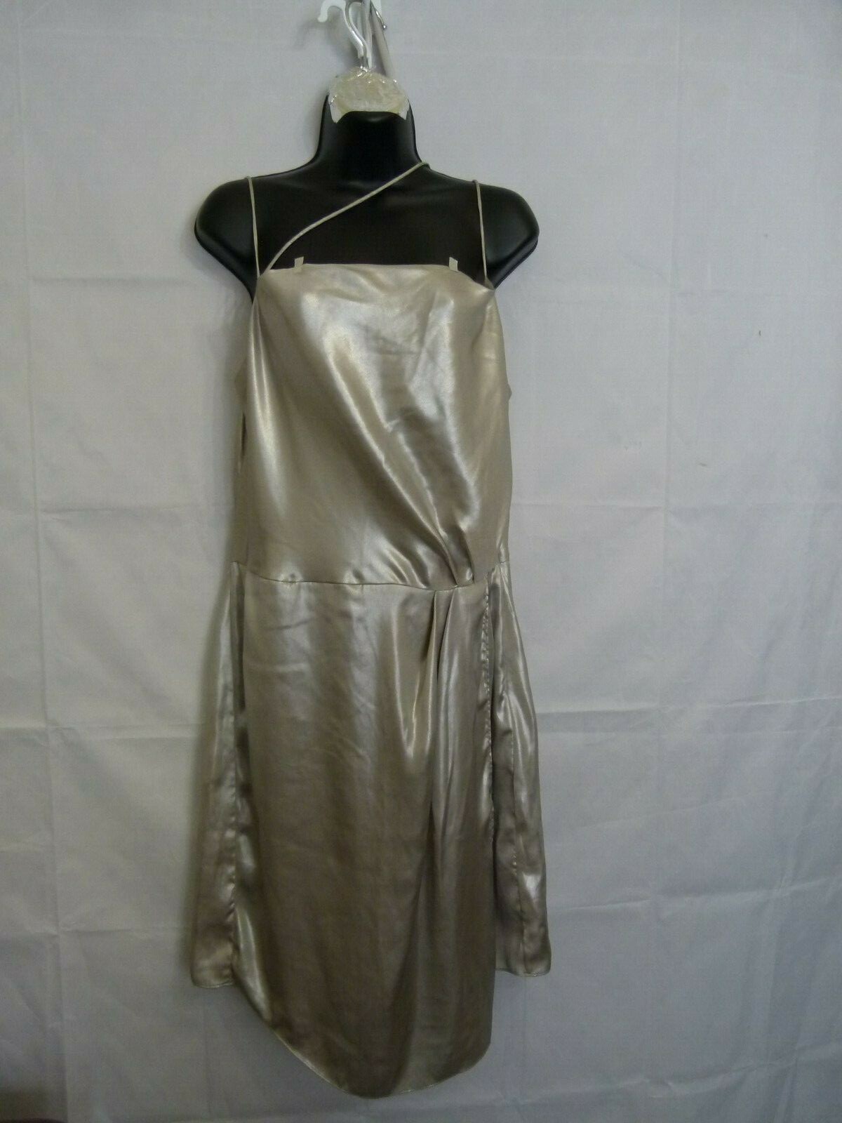 H&M Women’s Party Cocktail Dress Spaghetti Strap Silver Size 12