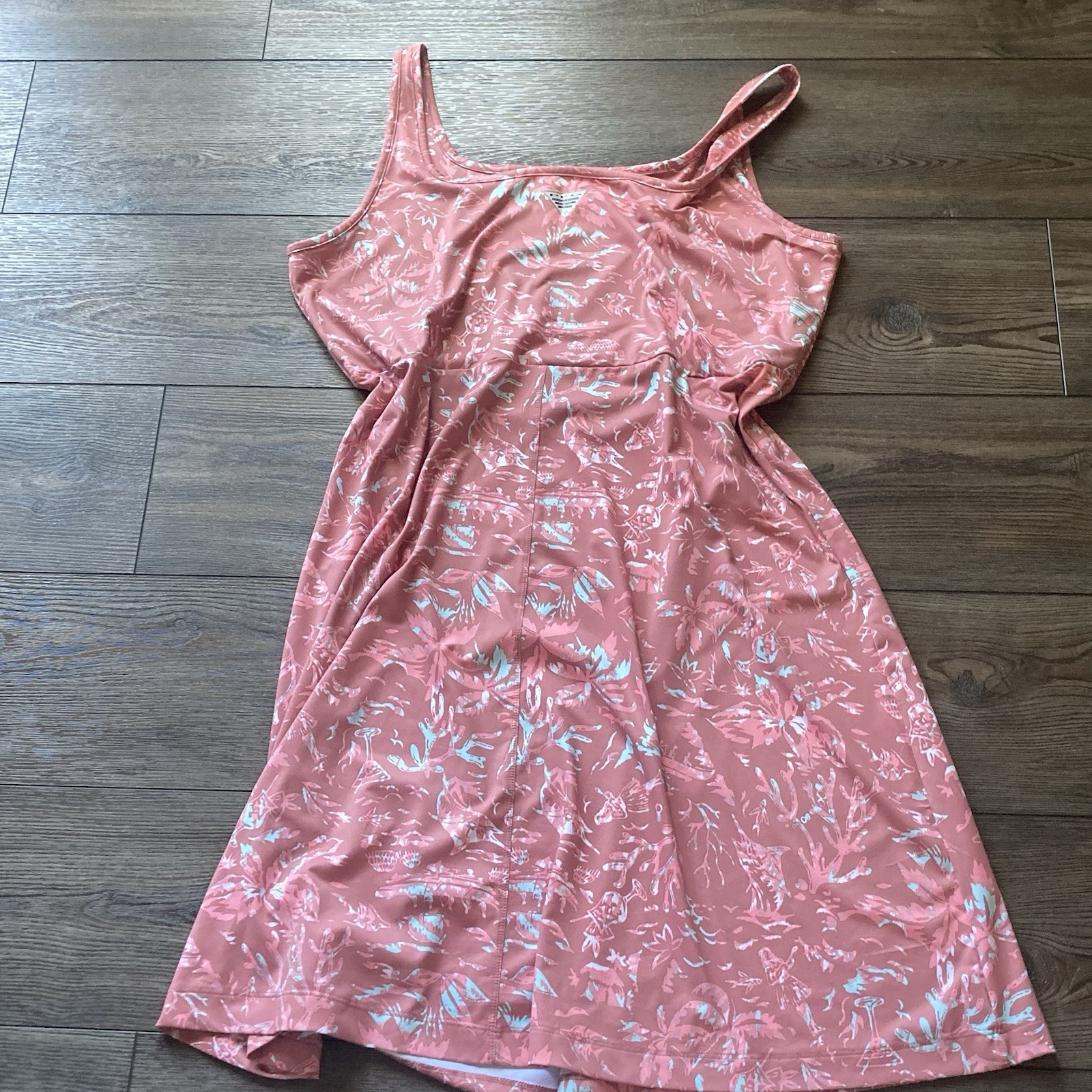 Columbia PFG Freezer III Dress Womens Pink Floral Tropical Reef Cooling Size XL