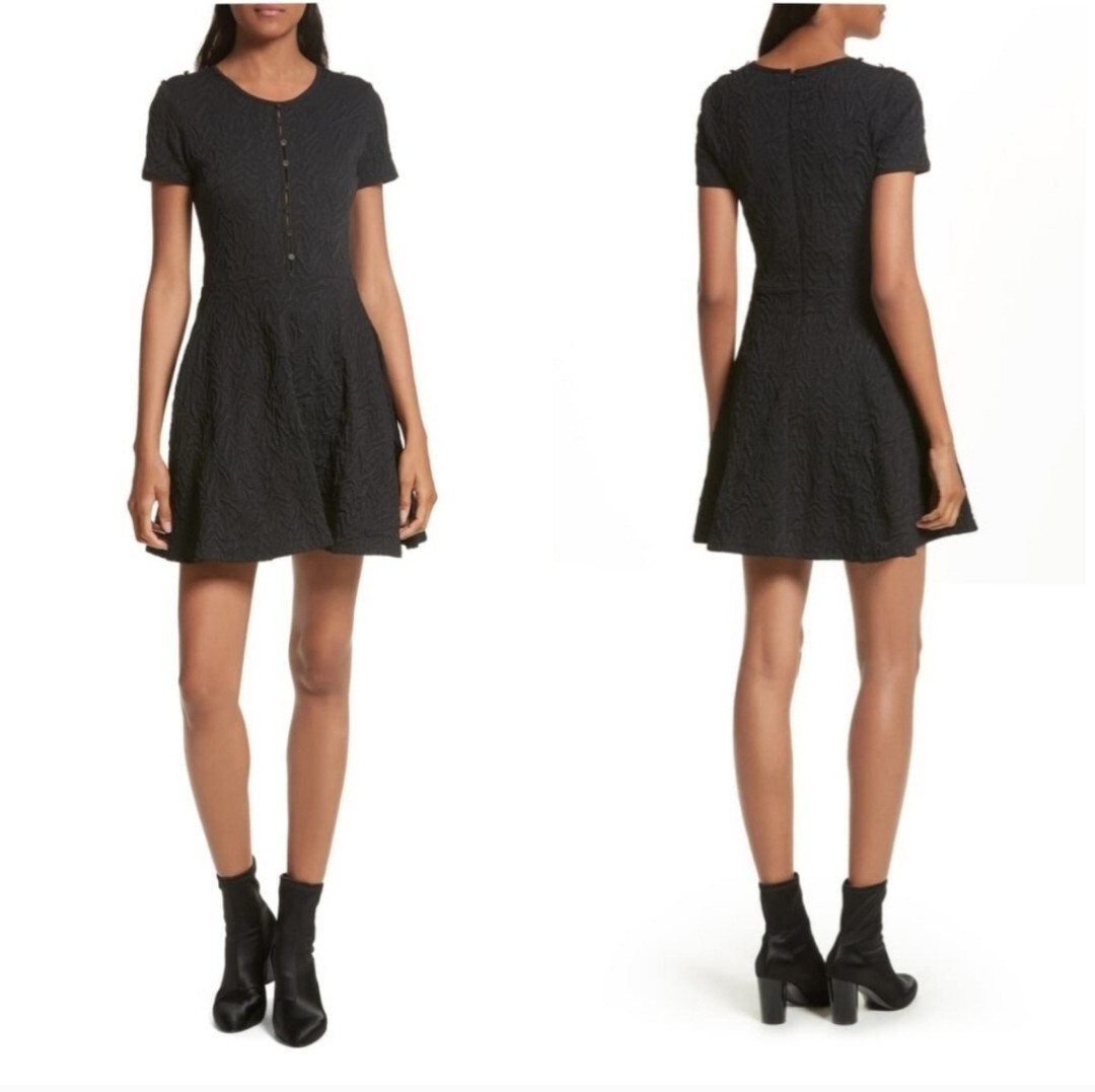 NWT Opening Ceremony Desert Jacquard Flare Dress Black Made in USA Size S
