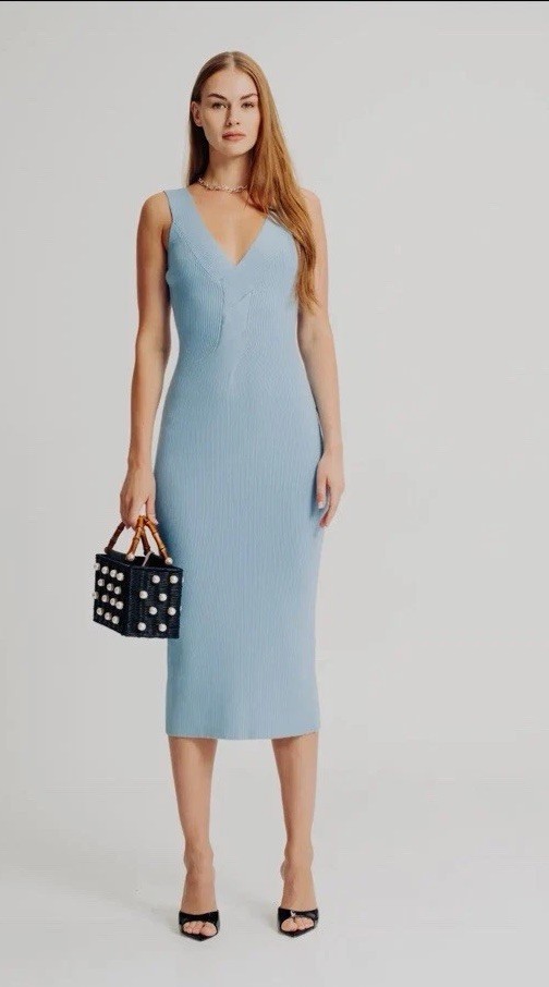 Torn By Ronny Kobo Etta Blue Dress M