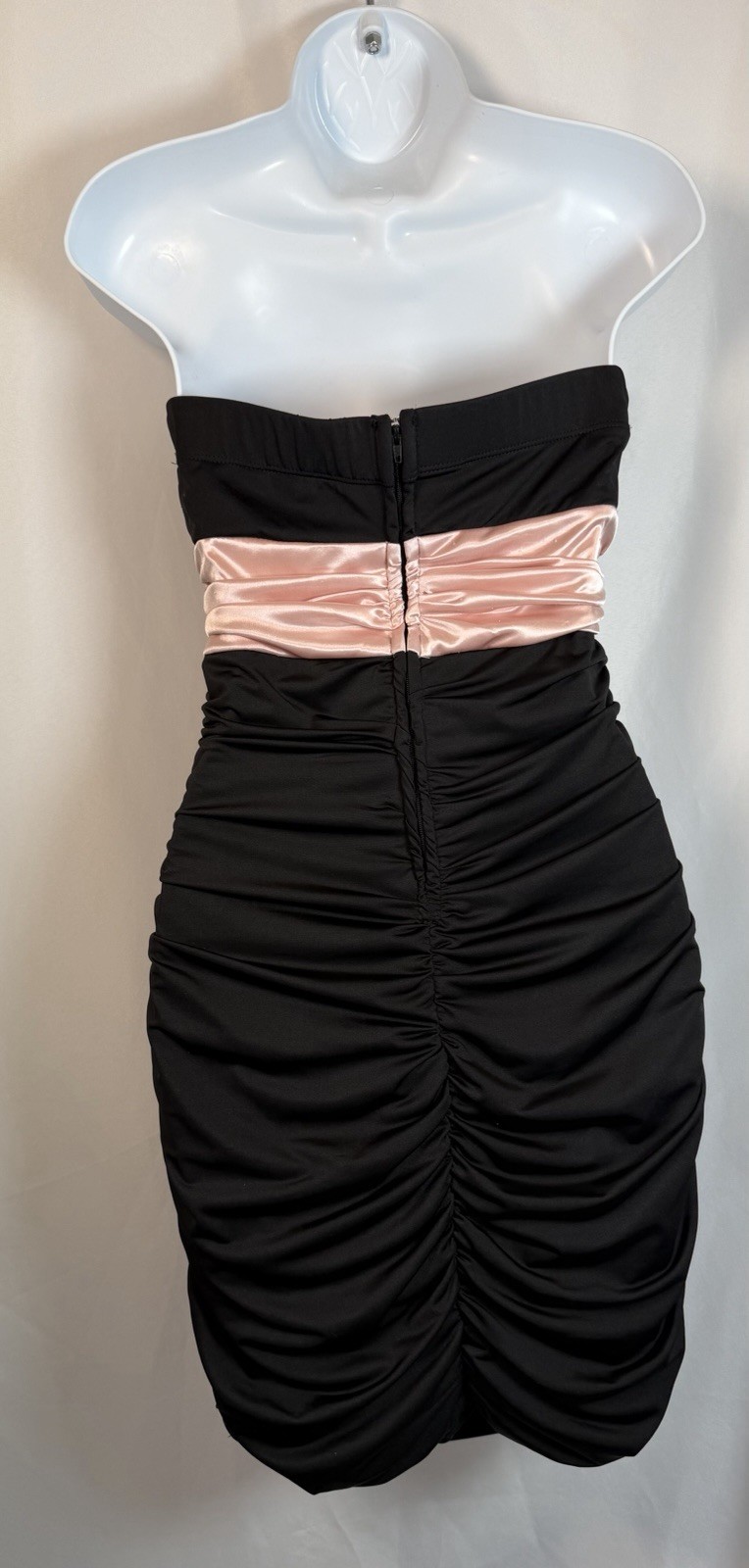 Speechless Strapless Sequin Ruched Cocktail Dress Black Pink Women’s Medium