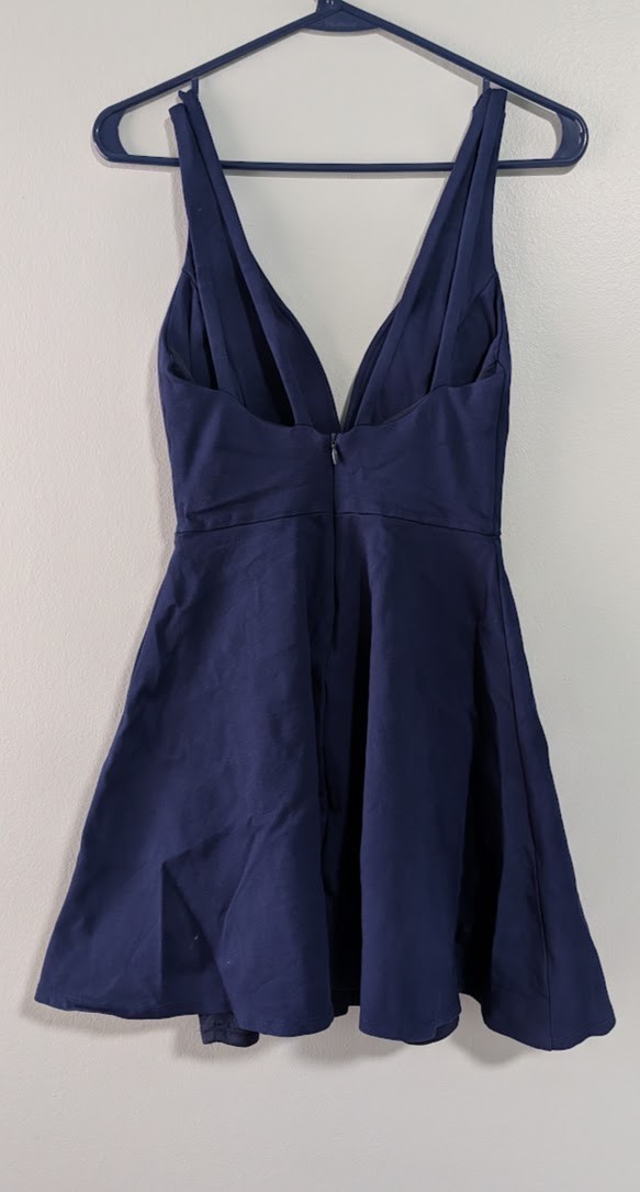 Lulus – Love Galore Navy Blue Skater Dress – S