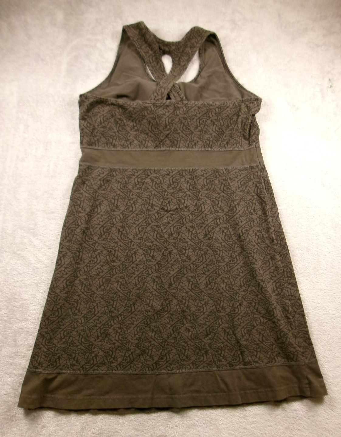 Lucy Womens Gray Patterned Tank Style Dress Sz XL