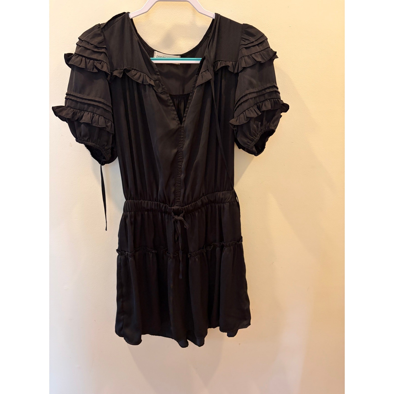 Black Ruffle Mini Dress | The Pants Store