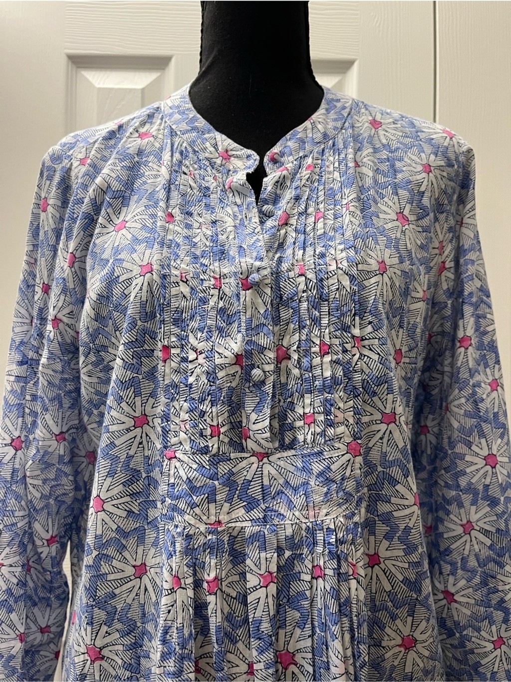 Roller Rabbit Printed Cotton Coverup Dress Tunic Sz M EUC