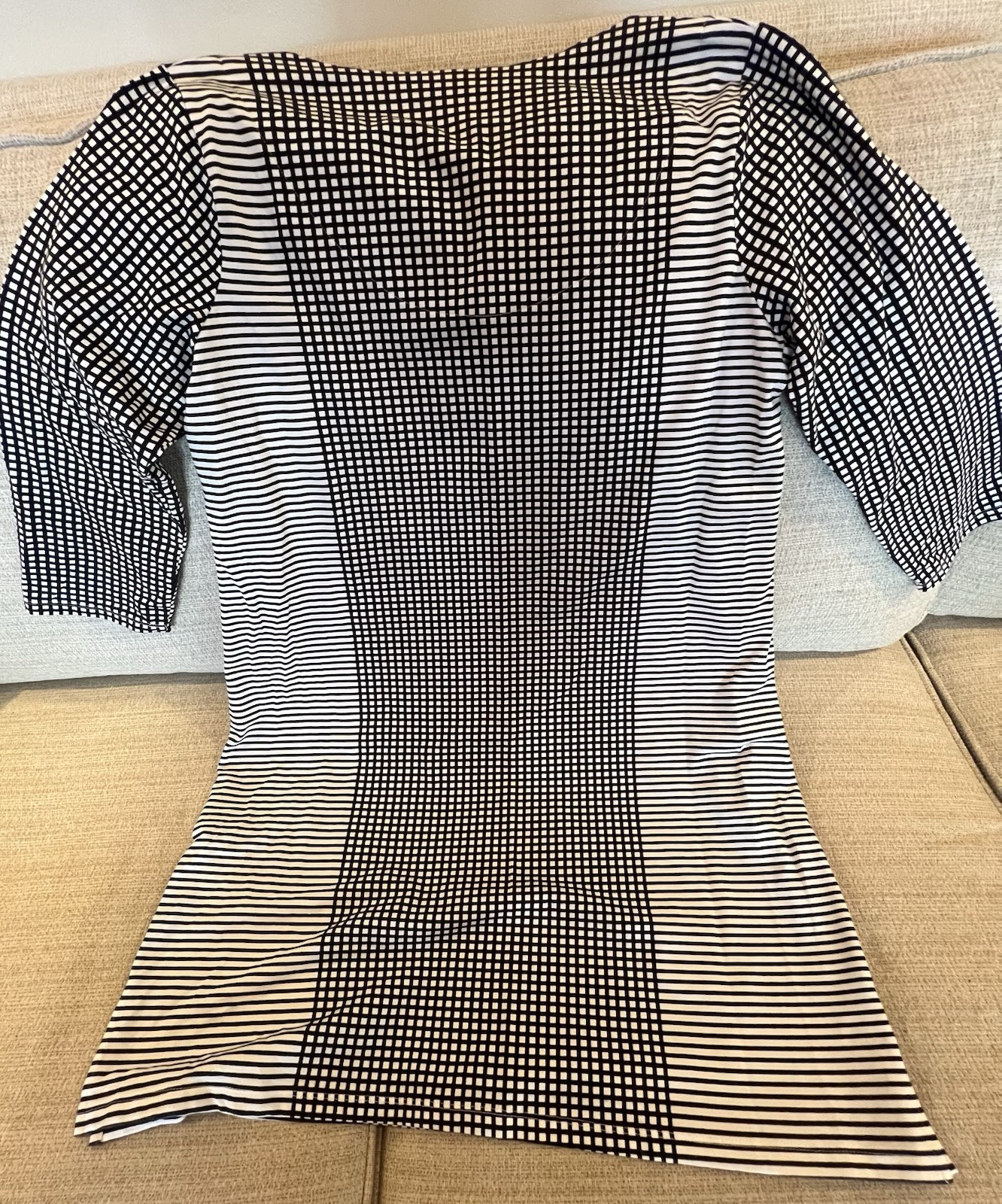 NWT Rezobay Resort Luxury Tunic Dress Black White UPF 50 Moisture Wicking XL L