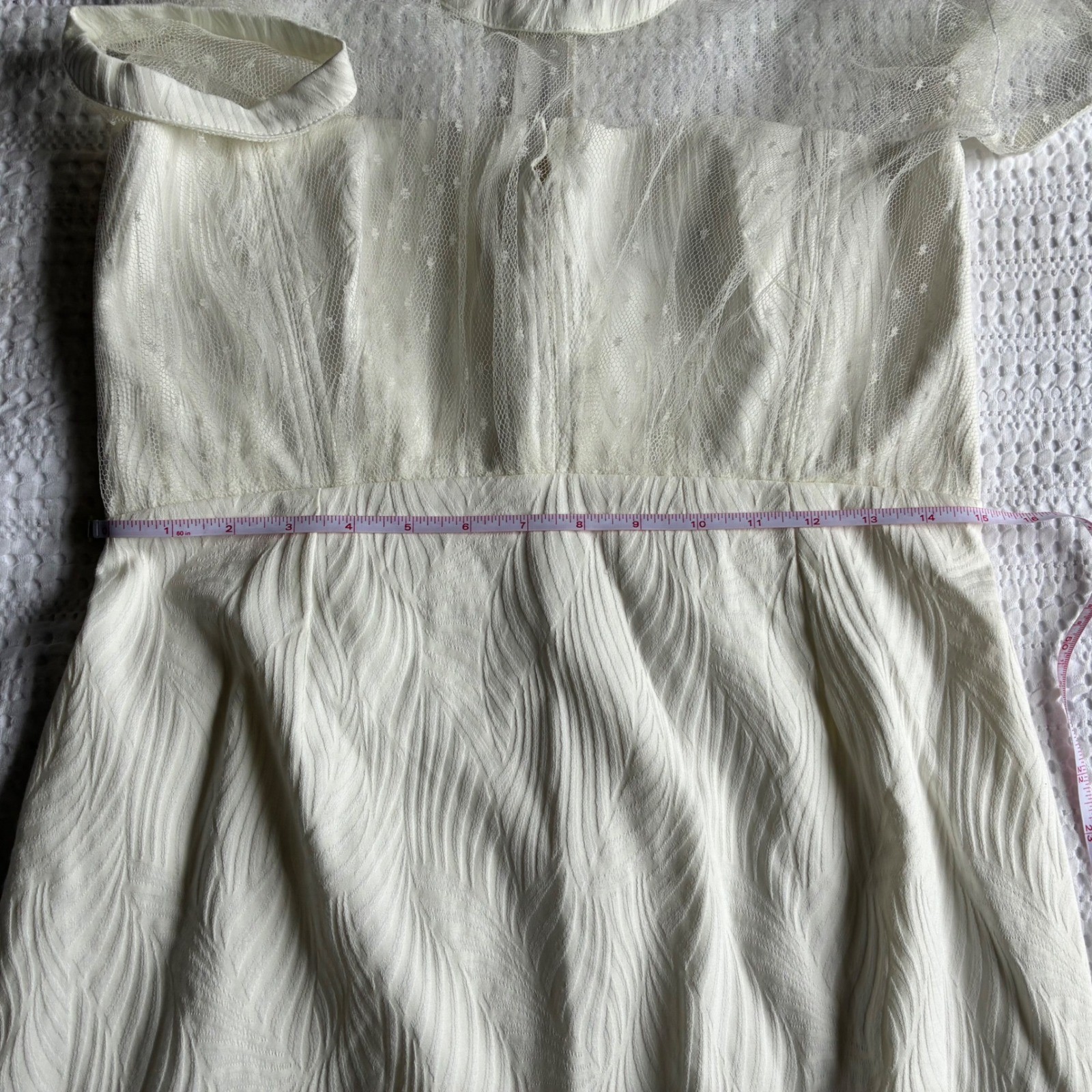 The Kooples Mini Dress Cream Mesh Illusion Neck Bustier 40/L Kentucky Derby
