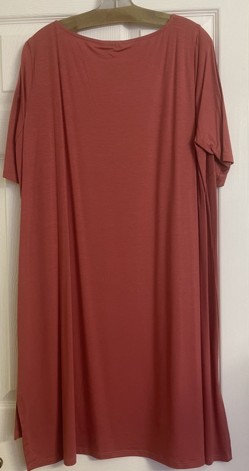 Eileen Fisher Chutney Tencel Lyocell Ballet Neck Dress 1X (It has detail)