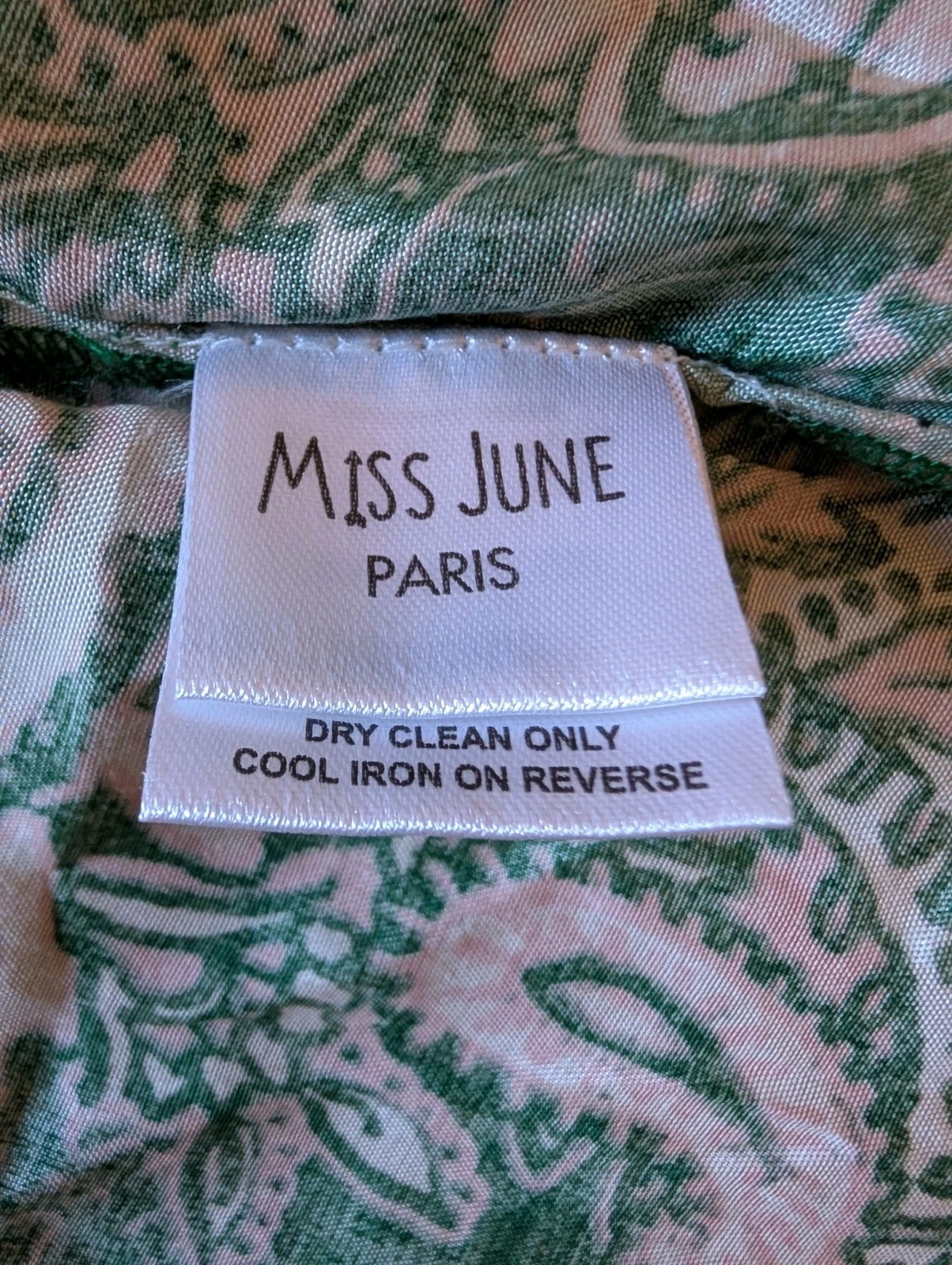Miss June Paris Carlotta Green Maxi Dress Womens OS Paris **Missing Belt