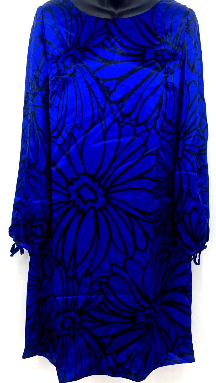 SC Sara Campbell Dress Size Small Blue Floral Tie Long Sleeve Style Women New