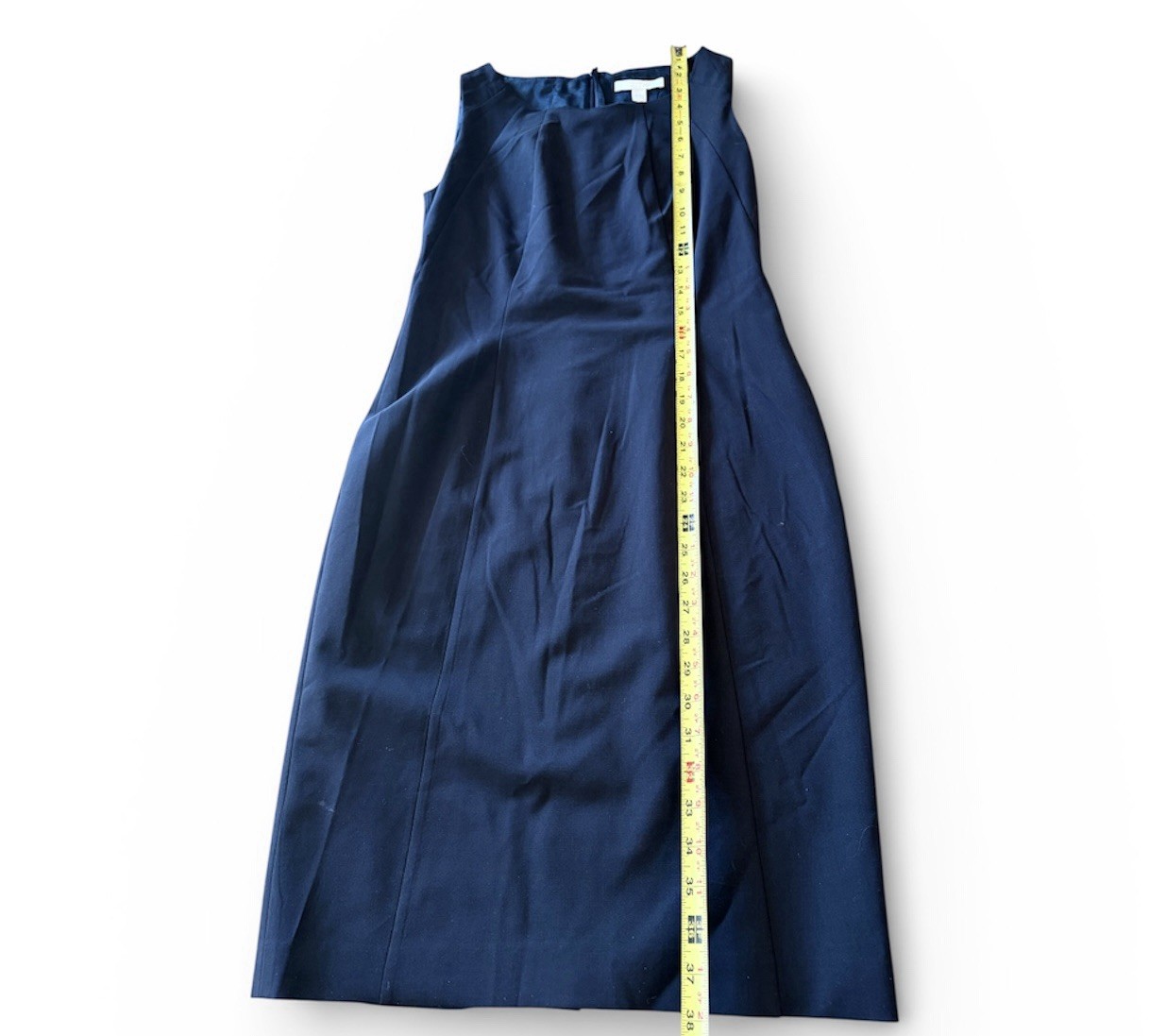 BOSS HUGO BOSS $495 Solid Navy Elbise Virgin Wool Sheath Dress Size US 4