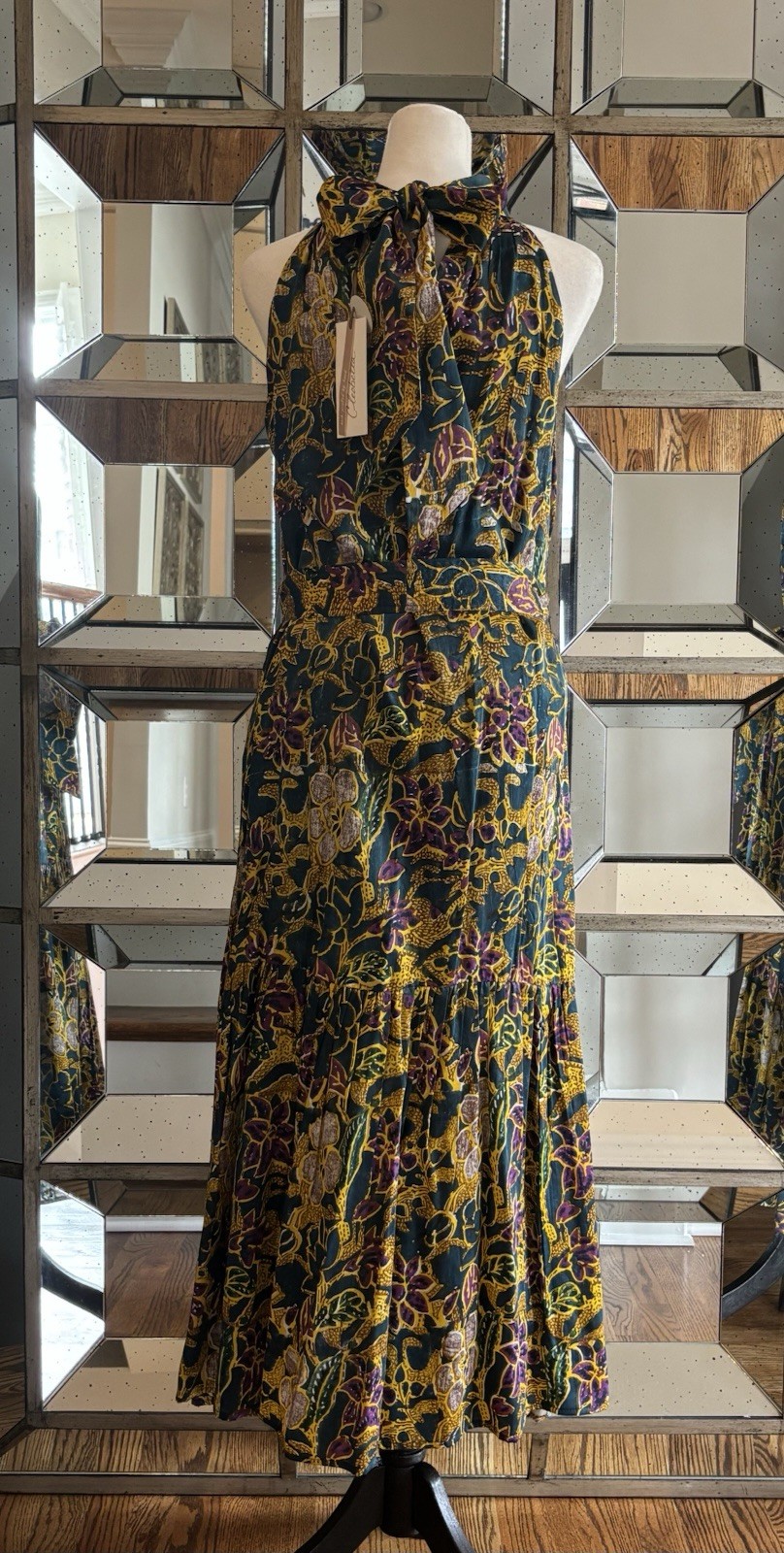 Cleobella Luella Ankle Dress Indo Block Print SZ XS New With Tags