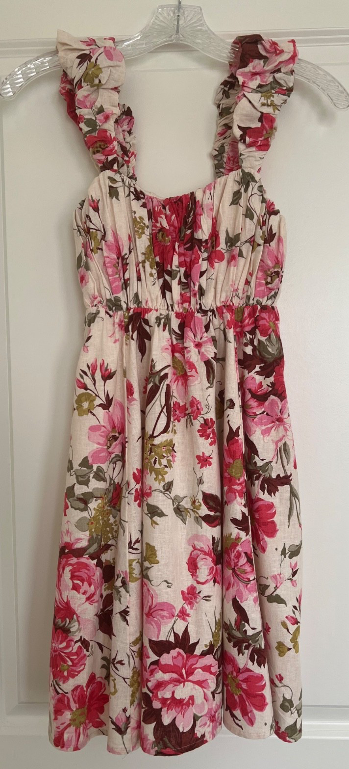 Abercrombie & Fitch Mini Dress Size X Small Fit to Flatter Linen Lined Pockets