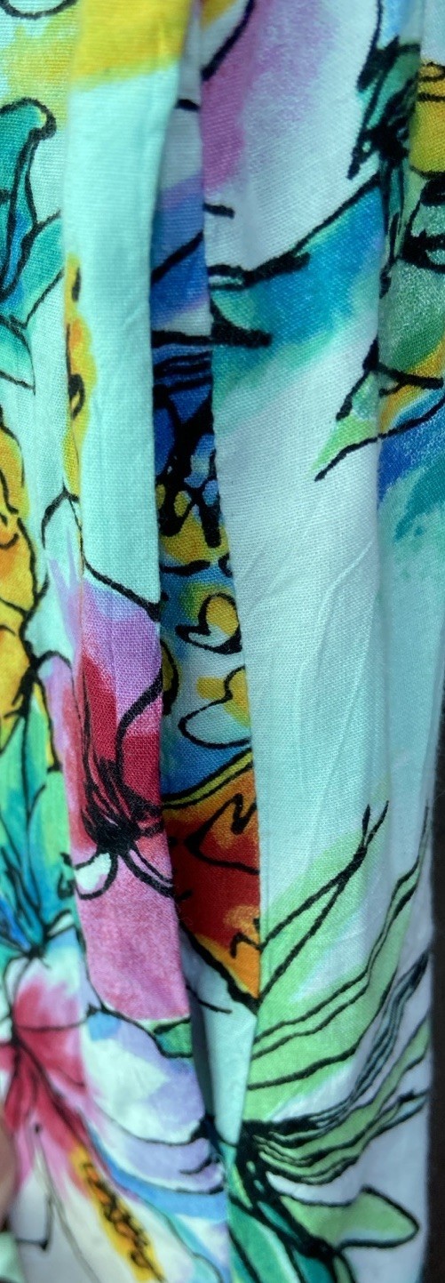 Vintage Jams World Shellbiscus Sleeveless Dress Maxi Tropical Floral Size Large