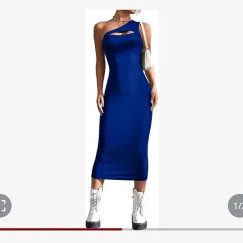 Ekaliy Women’s Summer One Shoulder Long Formal Dress NEW WITH TAGS XL