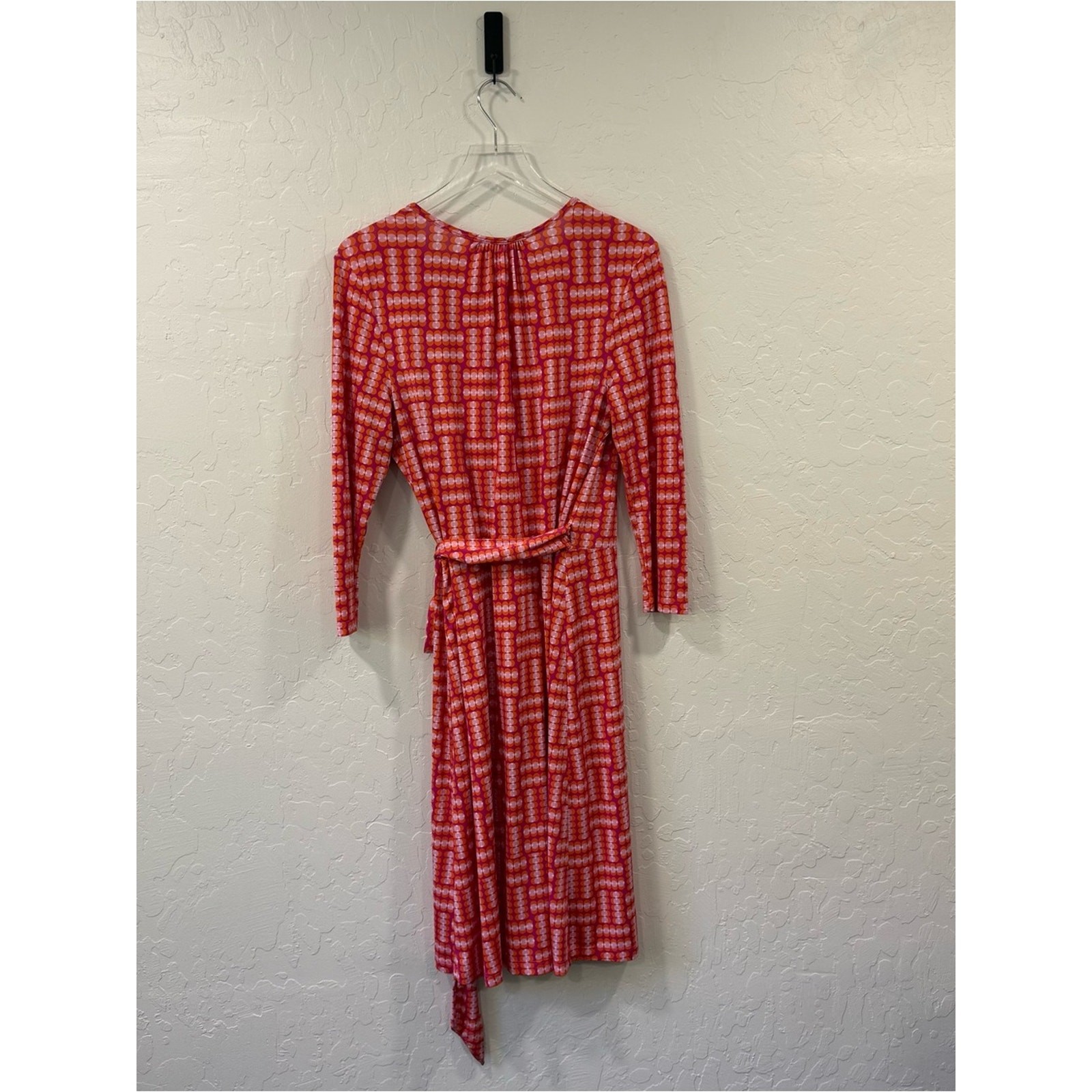 Lesley Evers Printed Wrap Dress Size L