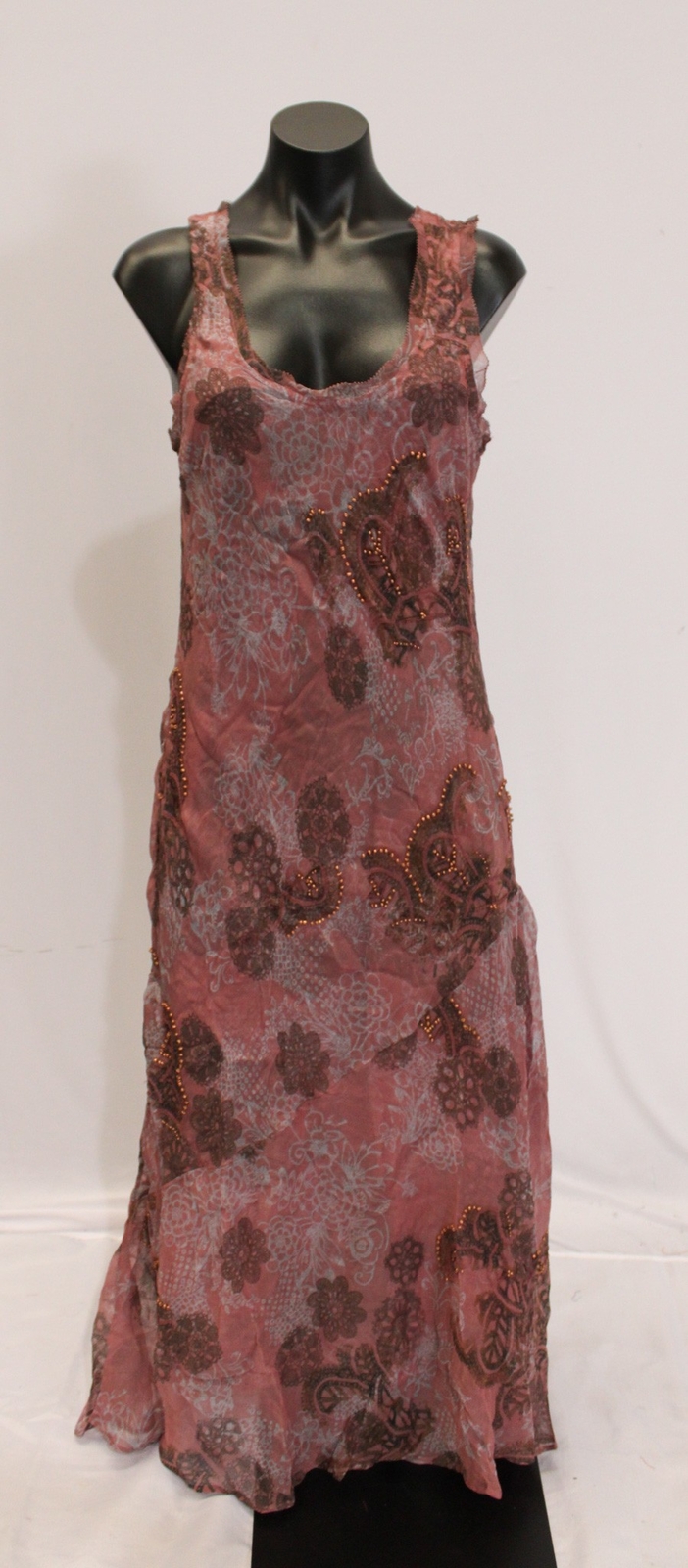 Sundance Women’s Luella Bias Cut Beaded Maxi Dress BE5 Dusty Rose Size 8