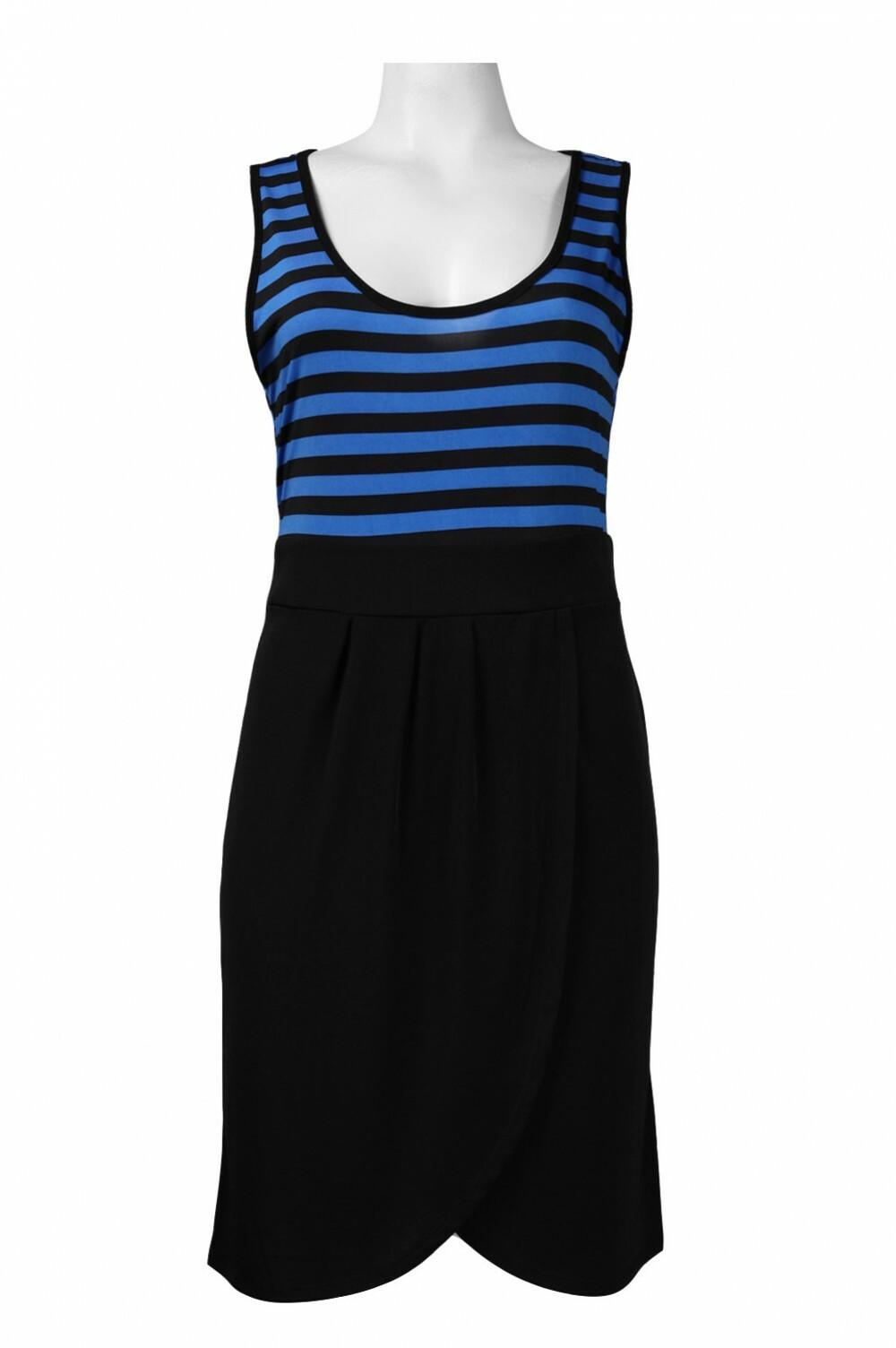 AA Studio U-Neck Tulip Hem Dress Size 12, 14, 16 Black Blue NWT $39