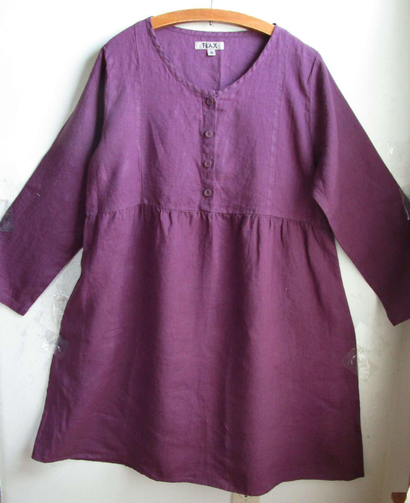 FLAX Designs Linen Dress S & M NWT Easy Dress PORT