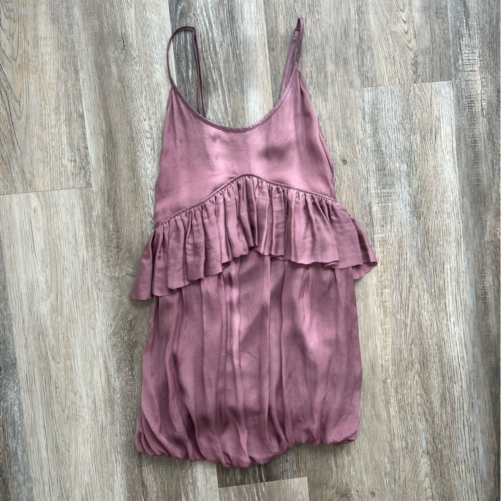 Stella McCartney Silk Chiffon bubble slip dress in Iris