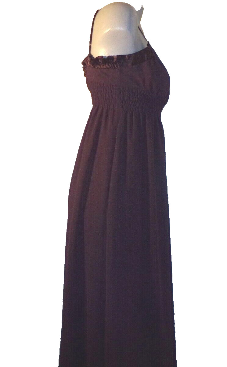 NWT $35 PINK COLLECTION Size Small Wine Maxi Dress Party Cruise Spaghetti Straps