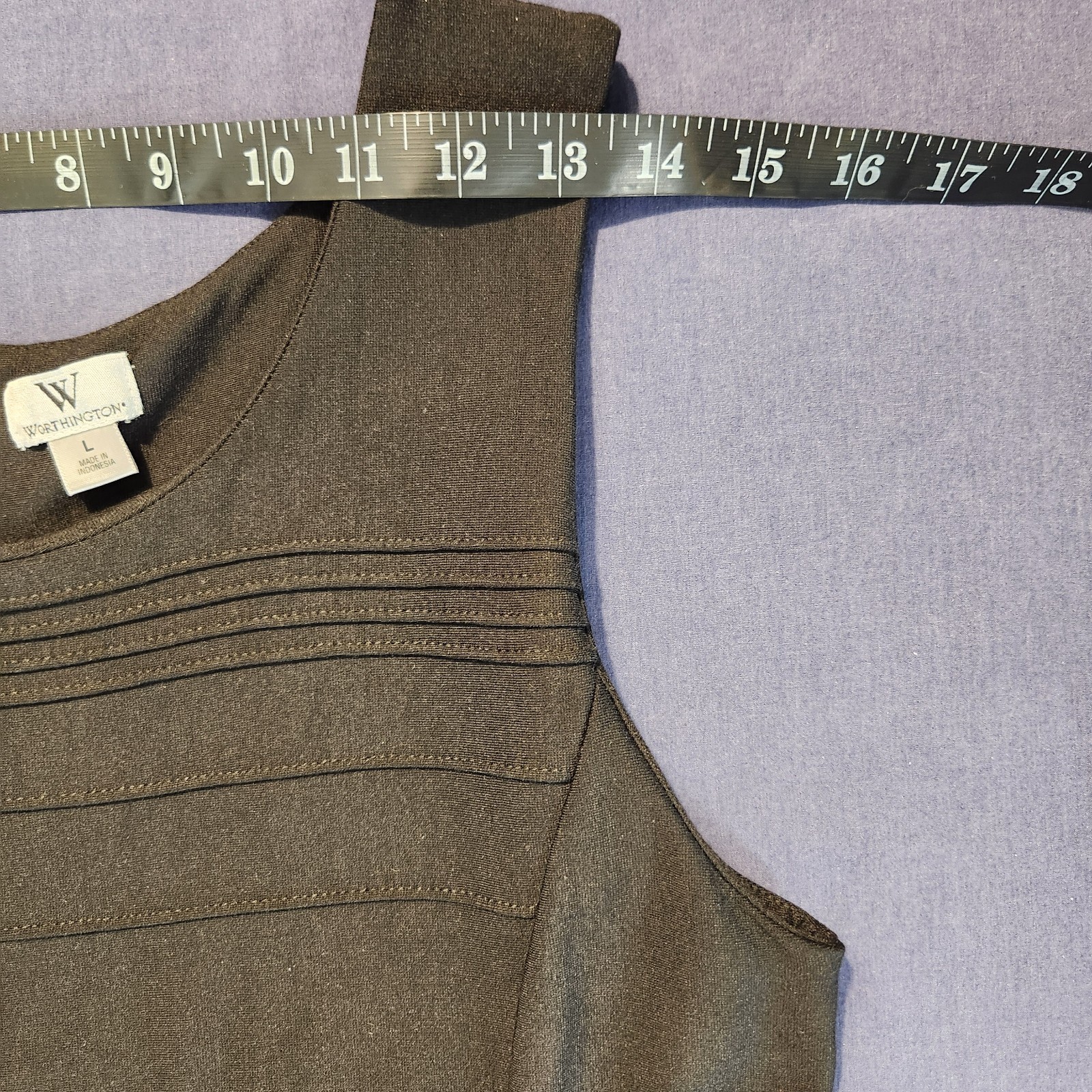 VTG Worthington Drop Waist Quiet-luxury/Old-Money/Minimalist Black Dress L
