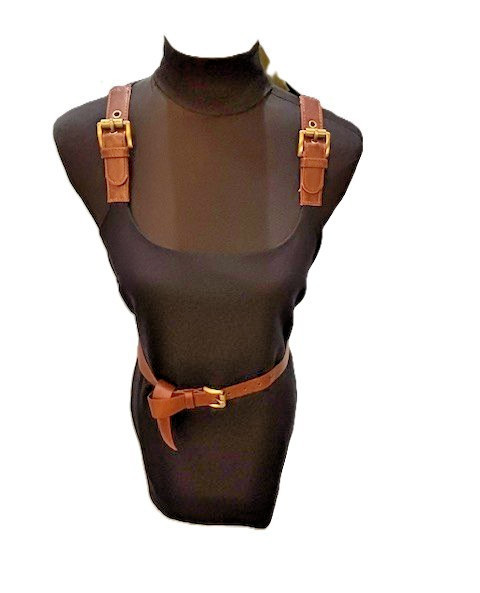 Michael kors Navy Belted Dress w/Buckle Detail on Shoulder & Removable Belt (S )