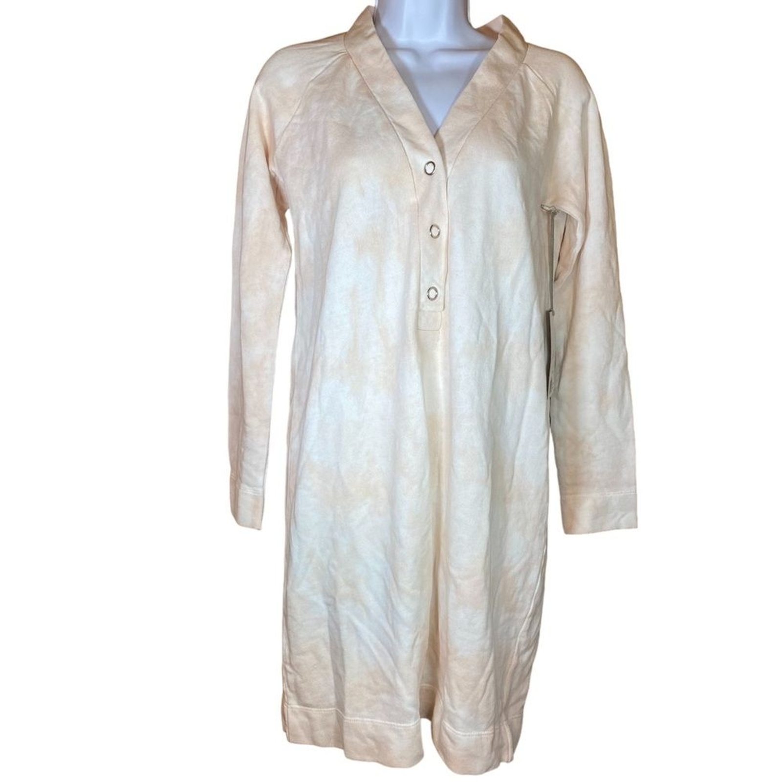 WVN sweatshirt dress, white, light pink. Sweatshirt material. New with tags.