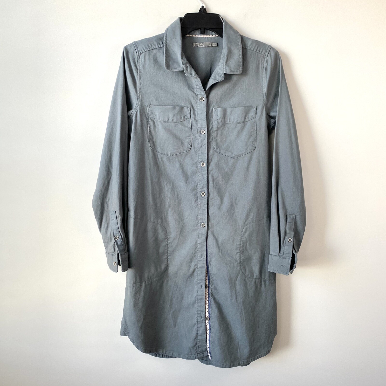 Prana Yarrow Shirt Dress Weathered Blue S