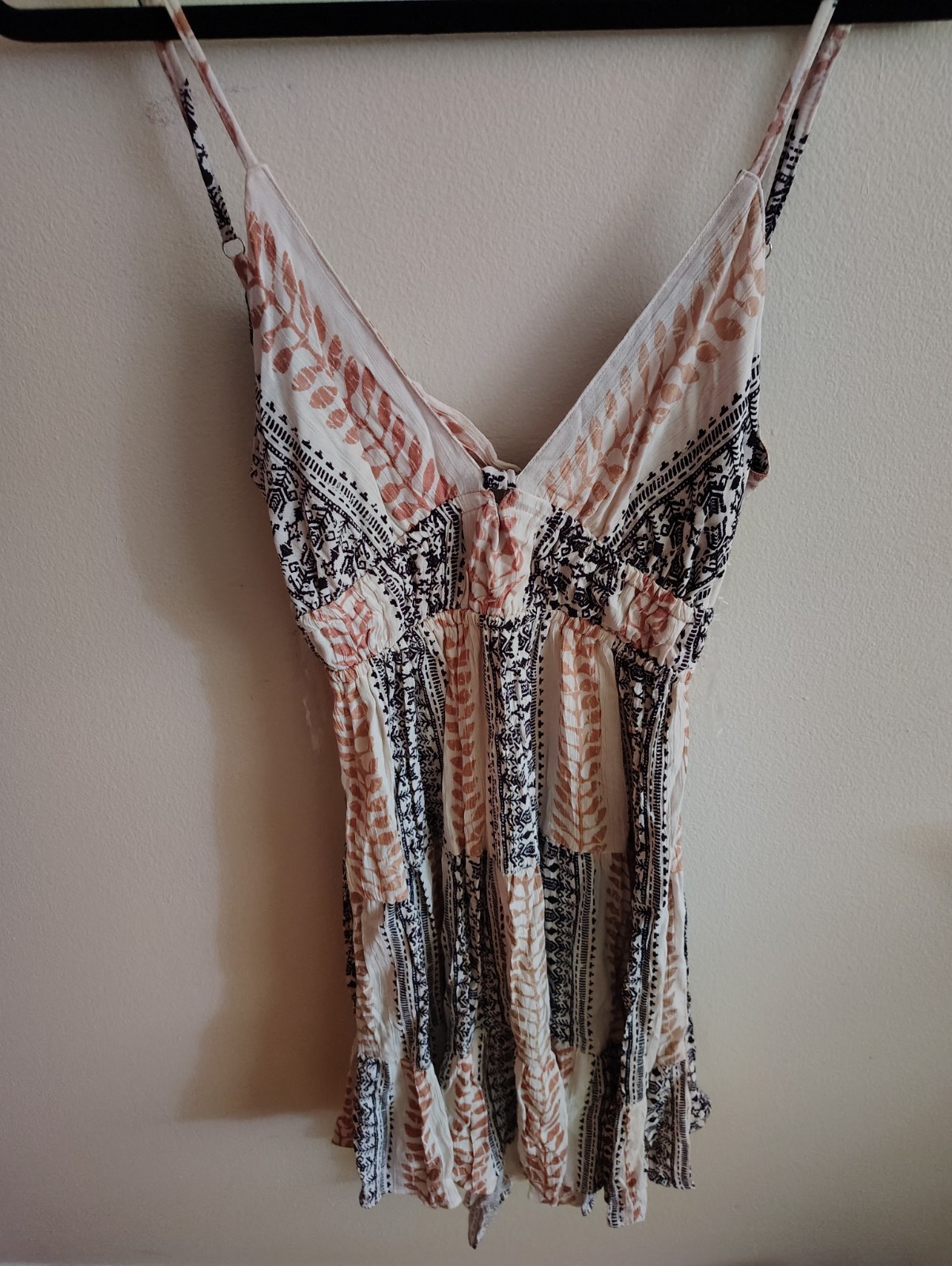 Angie Cactus Print Sun Dress Sz Large Style: F4H12/W980 Short Adjustable NWT