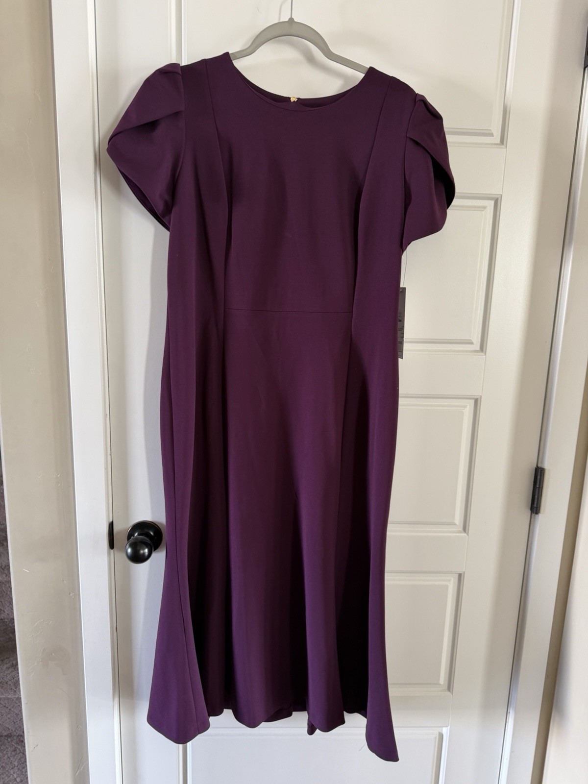 Calvin Klein Womens Aubergine Purple Modi Dress Size 14 $134.00