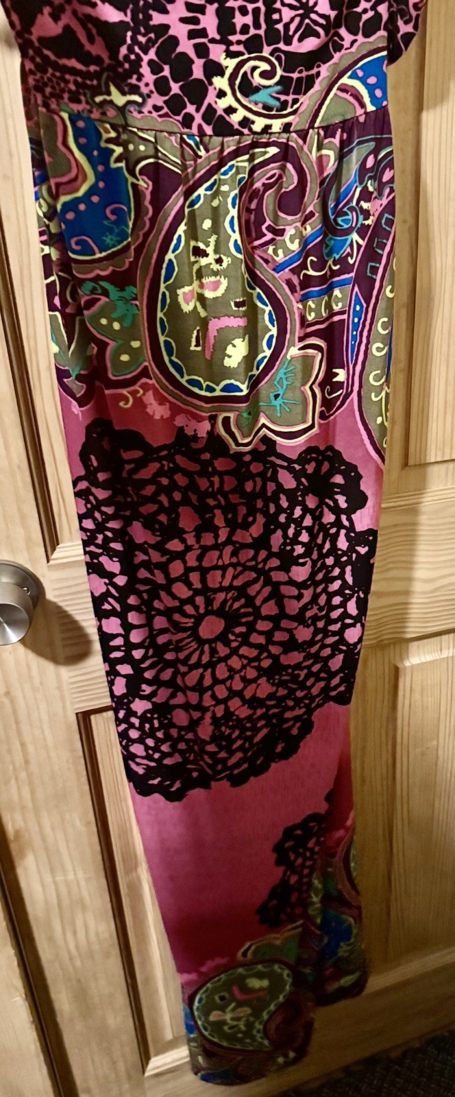 Boho Pink Paisley Halter Strapless Summer Party Beach Maxi Dress Boho Resort