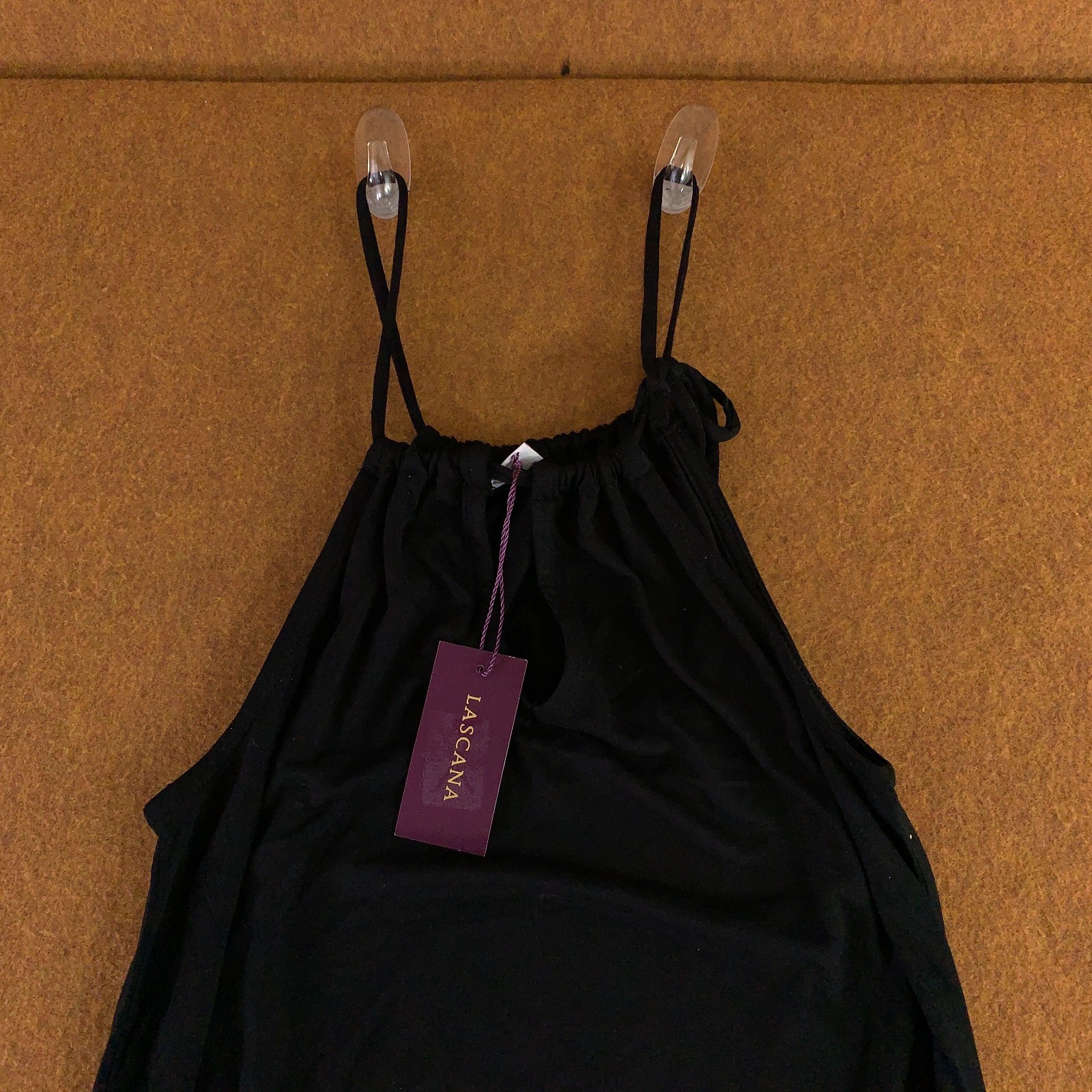 Lascana Womens Size 34 (US 2) Black Floral Print 2-in-1 Sleeveless Sundress NWT