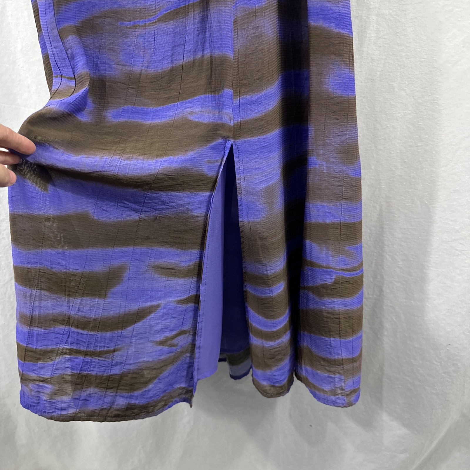Samsoe Samsoe Annah Iris Tide Strappy Side Button Midi Dress Womens Size S