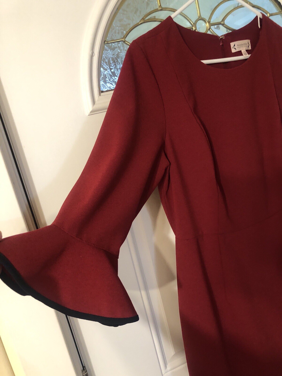 $149 NANETTE LEPORE Dress BELLA DONNA Bell Sleeve Sz 12 NWT