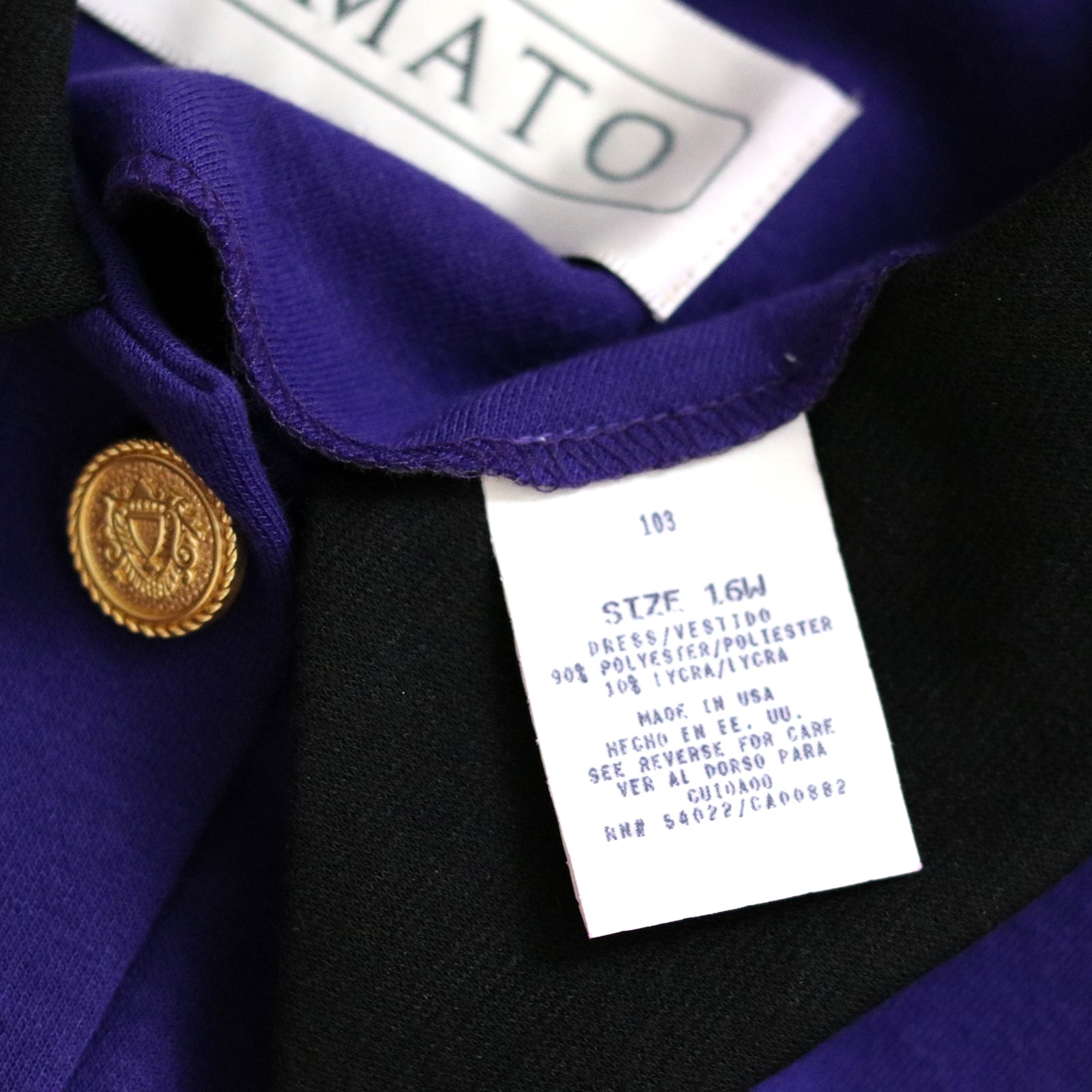 Vintage 80’s Amato Purple Midi Dress Deadstock – Power Witch Vibes