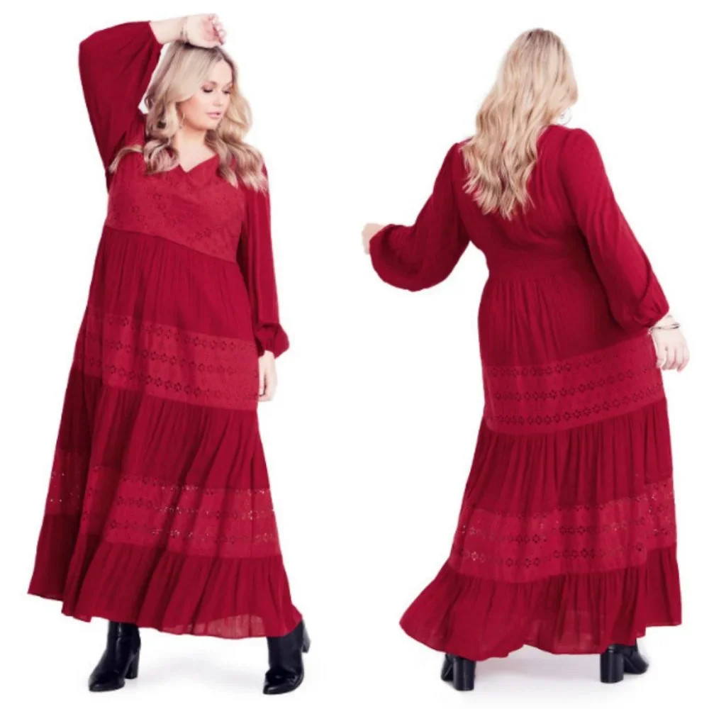 AVENUE | AVEOLOGY Enchant Lace Maxi Dress, Size 26 | 28, NWT