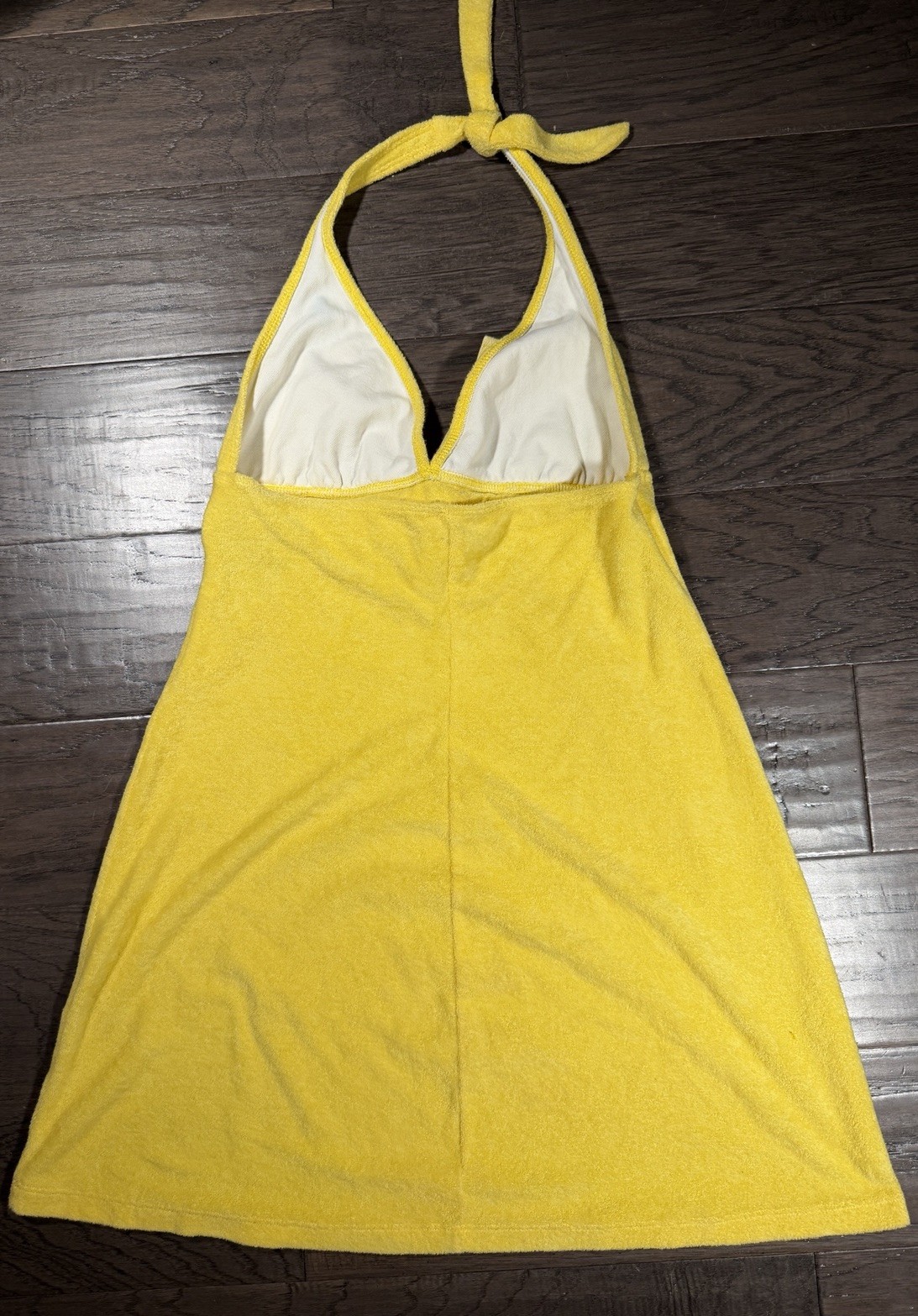Vintage Ralph Lauren rare yellow terry cloth mini dress Size S
