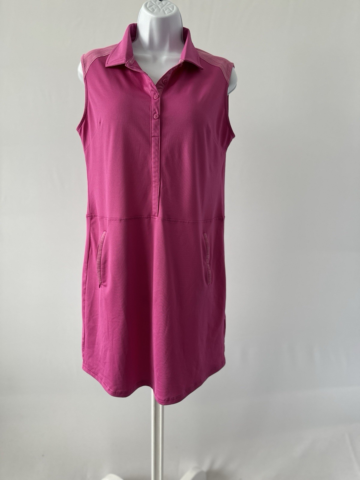Footjoy Dress Womens M Pink Pique Golf Performance Athleisure (b40)