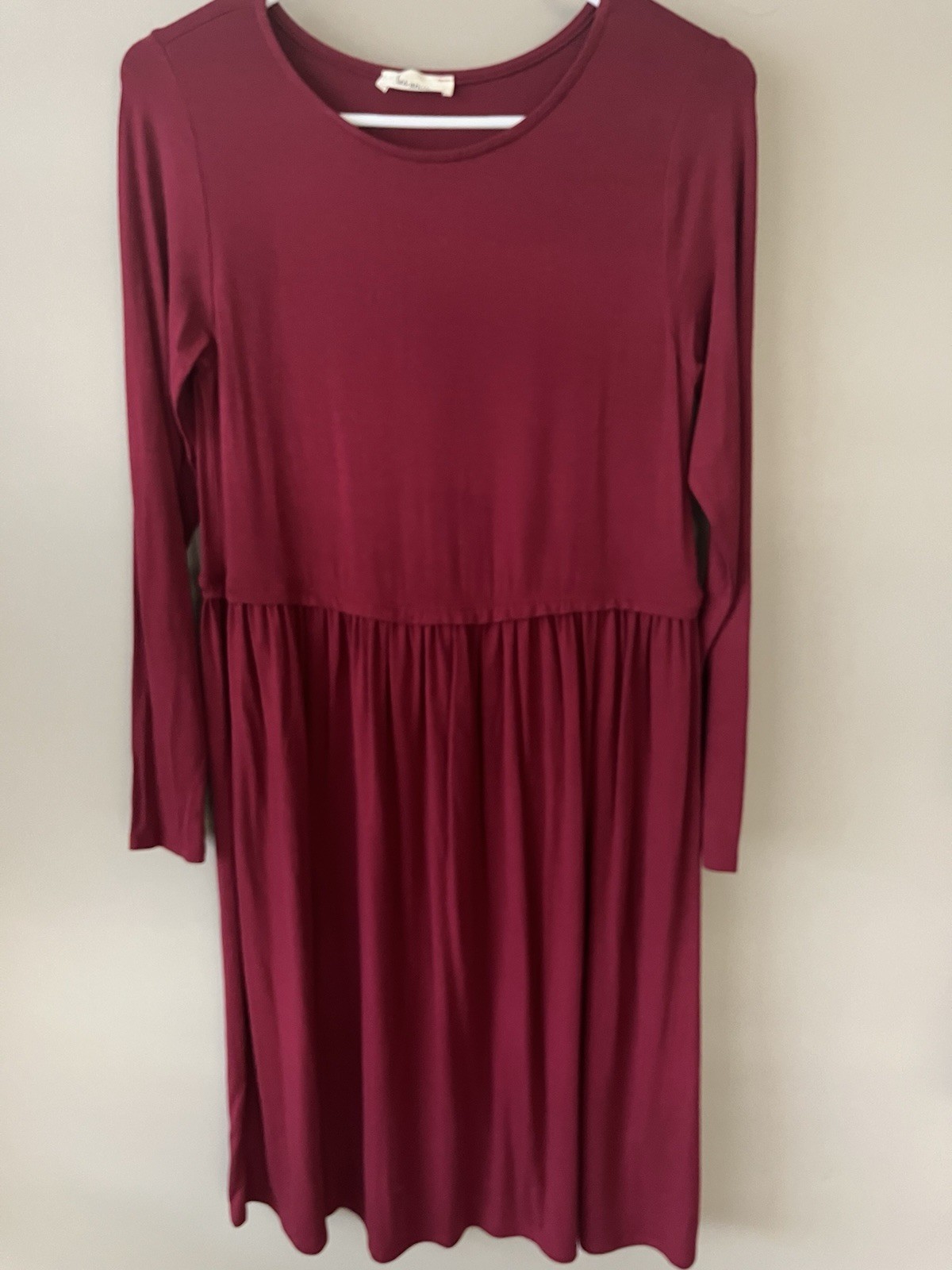 Les Amer Botique Babydoll Dress Butter Soft Knit Comfort Stretch Size Small NWT