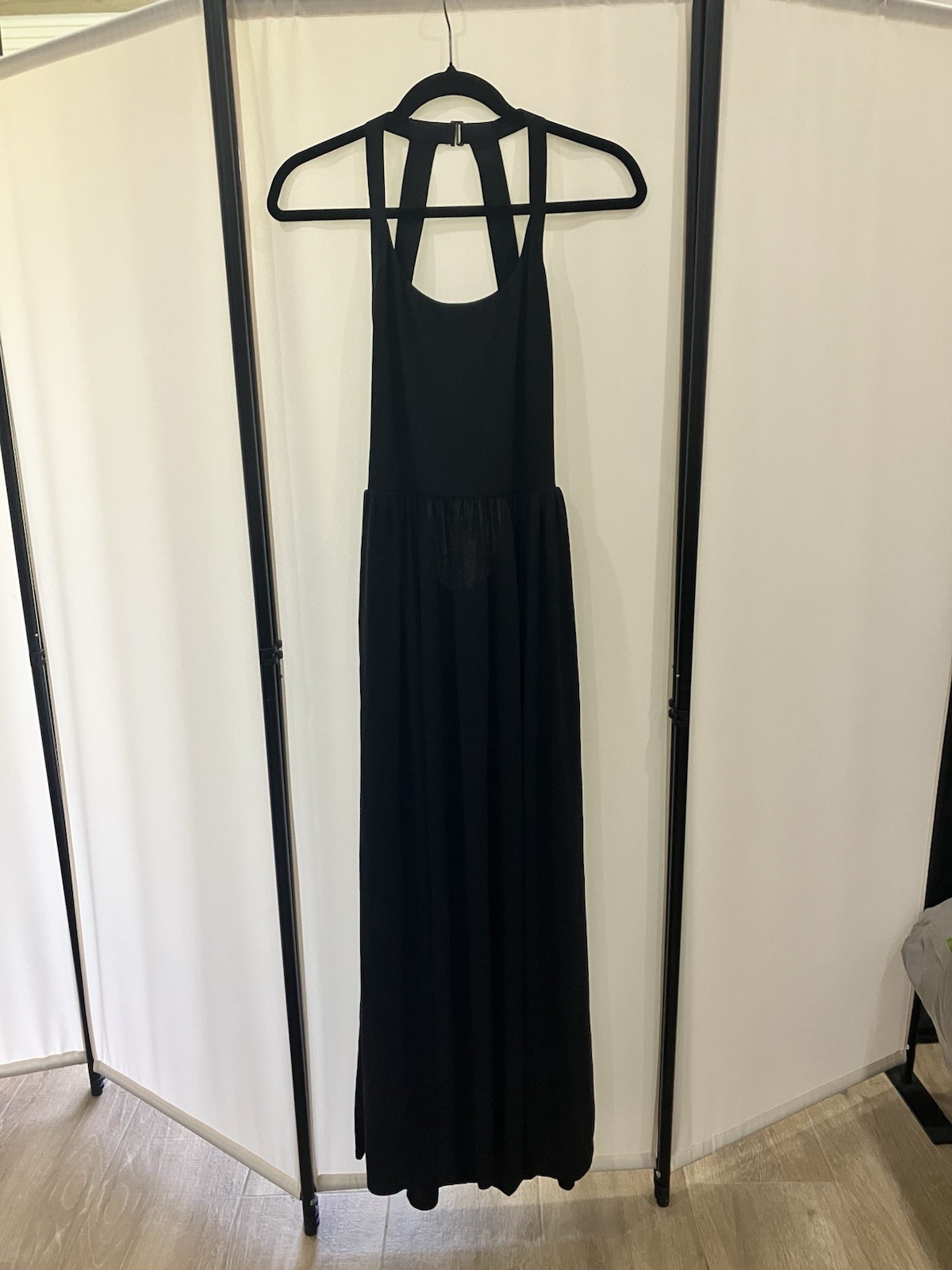 Halara Twisted Backless Split Flowy Maxi Resort Dress with Pockets Small NWT